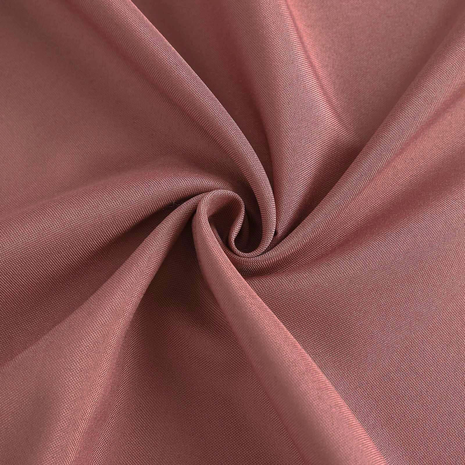 Polyester 108" Round Tablecloth Cinnamon Rose - Wrinkle-Resistant Table Cover