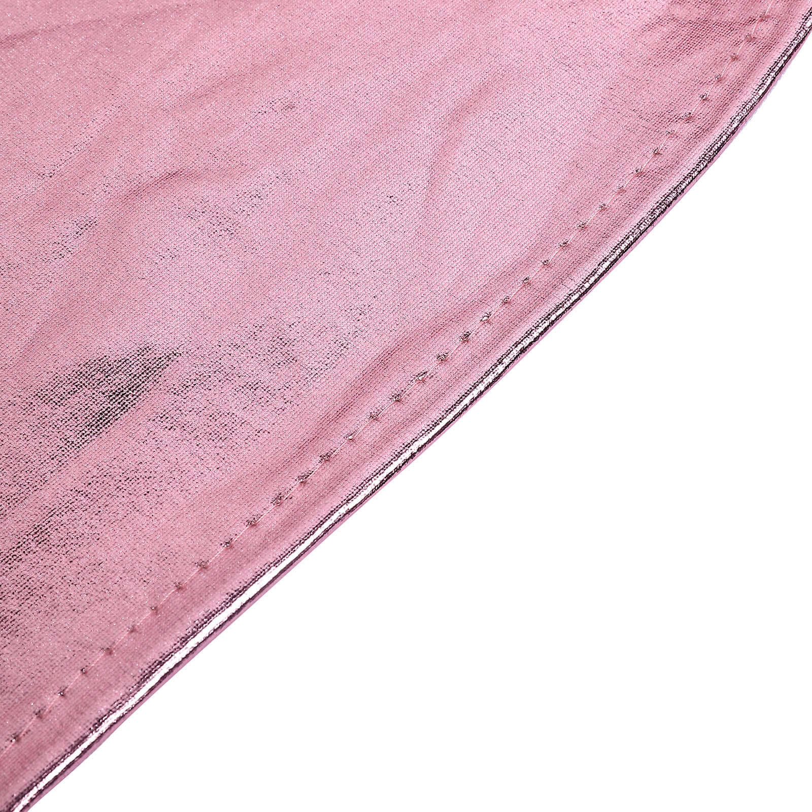 Metallic Spandex 32" Fitted Round Cocktail Table Cover Rose Gold Highboy Tablecloth - Stretch Fit & Water-Resistant