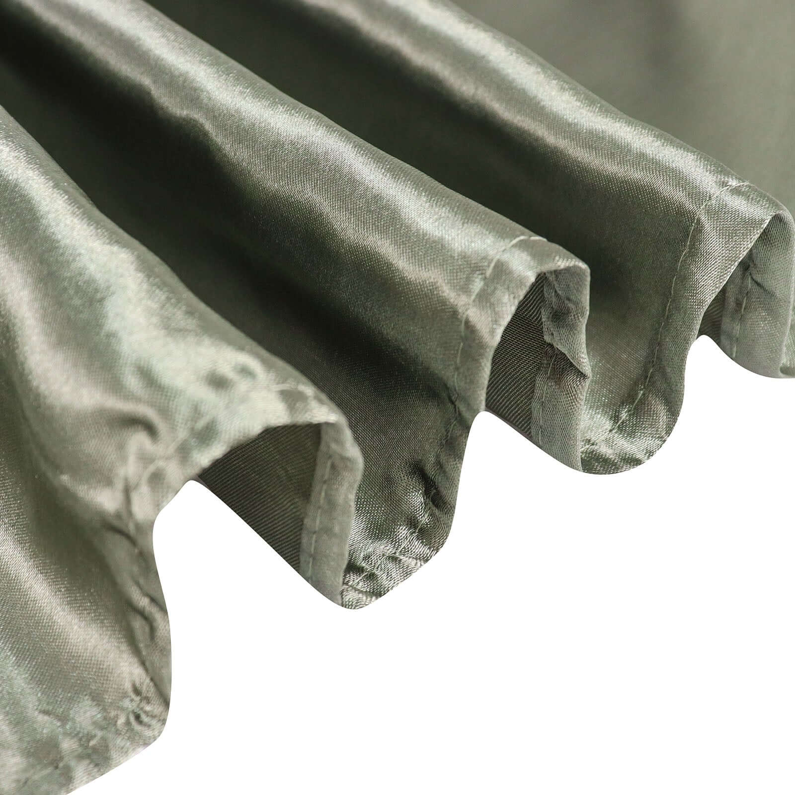 Satin 120" Round Tablecloth Dusty Sage Green - Stylish Seamless Table Cover