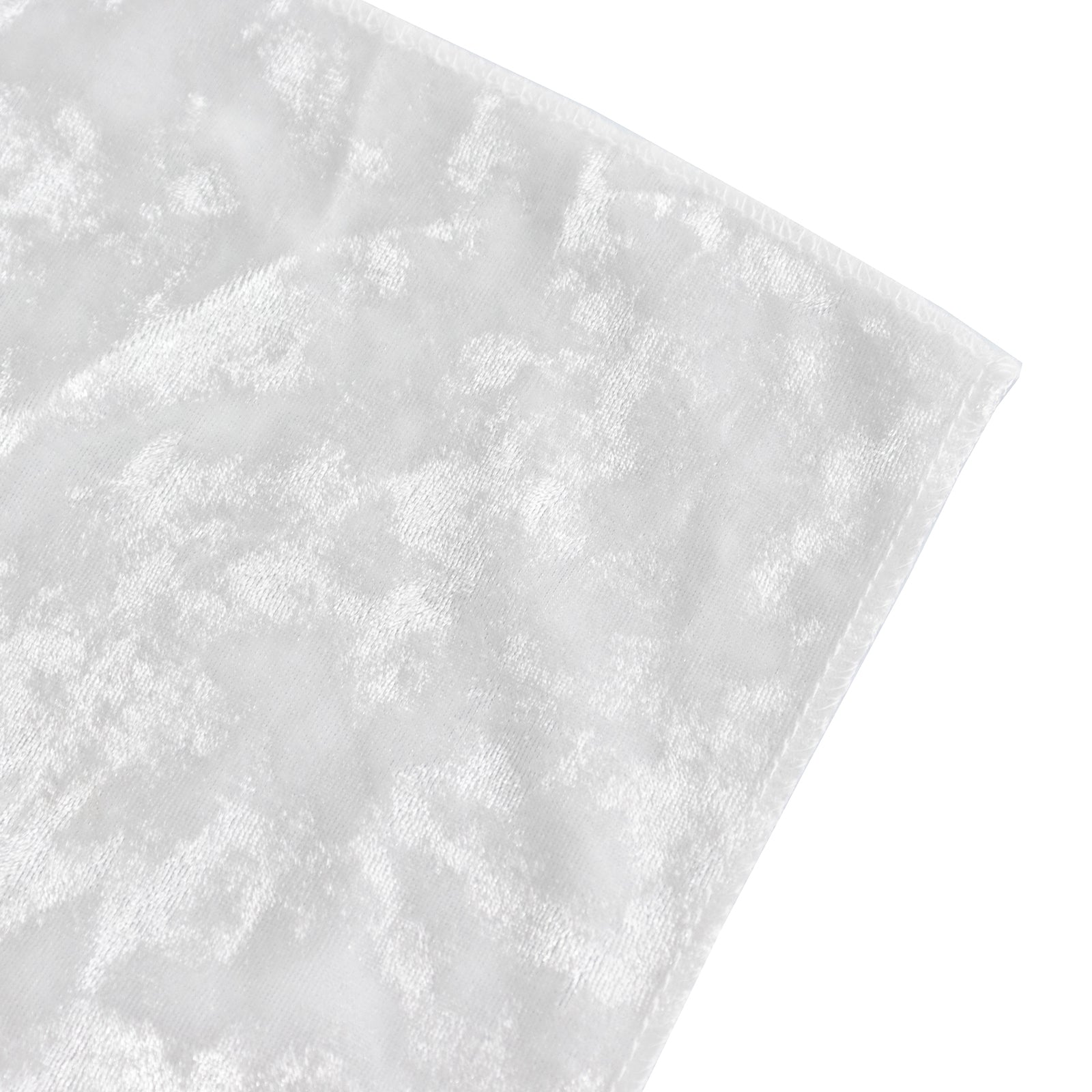 Premium Crushed Velvet 120" Round Tablecloth White - Reusable Soft & Stylish Seamless Table Cover