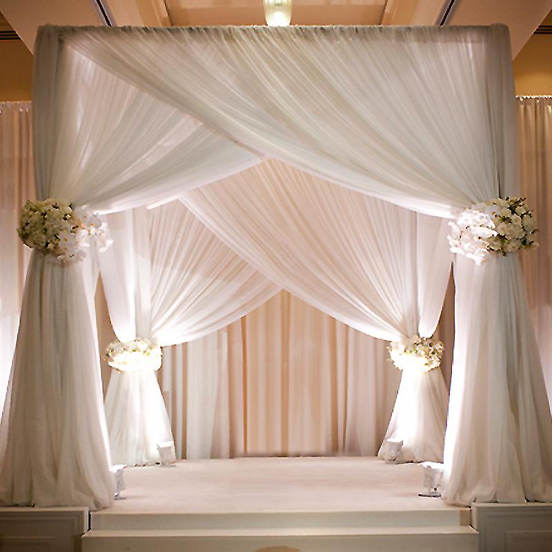 10ft 4-Post DIY Photography Backdrop Stand, Wedding Arch Canopy Tent
