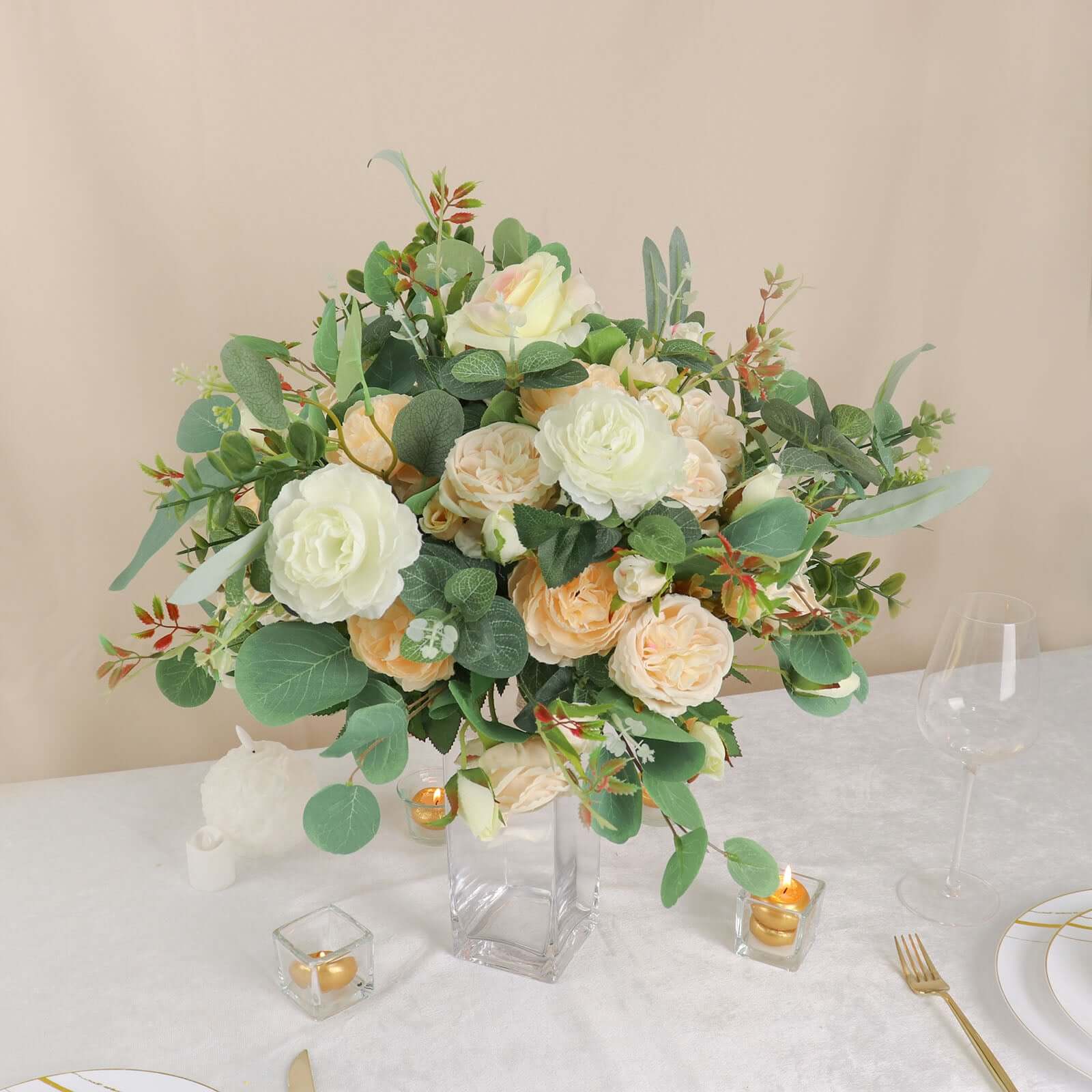12-Pack Glass Cylinder Vases Square Clear - Durable Heavy Duty Floral Centerpieces for Weddings 10"