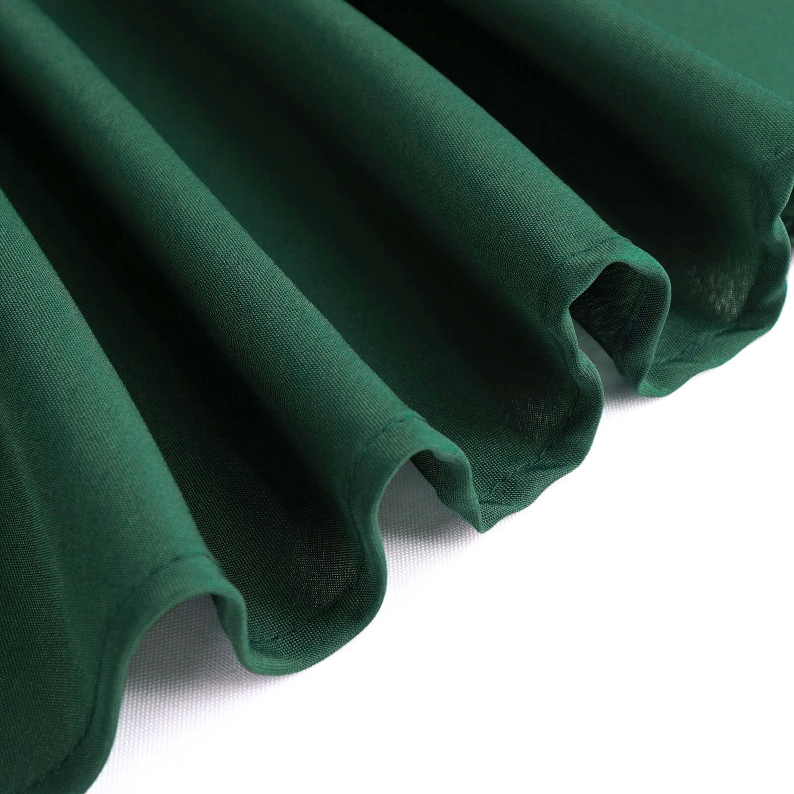 Polyester 120" Round Tablecloth Hunter Emerald Green - Seamless Wrinkle-Resistant Table Cover