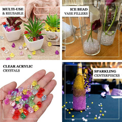 400 Pcs Acrylic Ice Bead Vase Fillers Mini Ocean Blue - Chic DIY Craft Crystals for Wedding Centerpieces & Table Styling