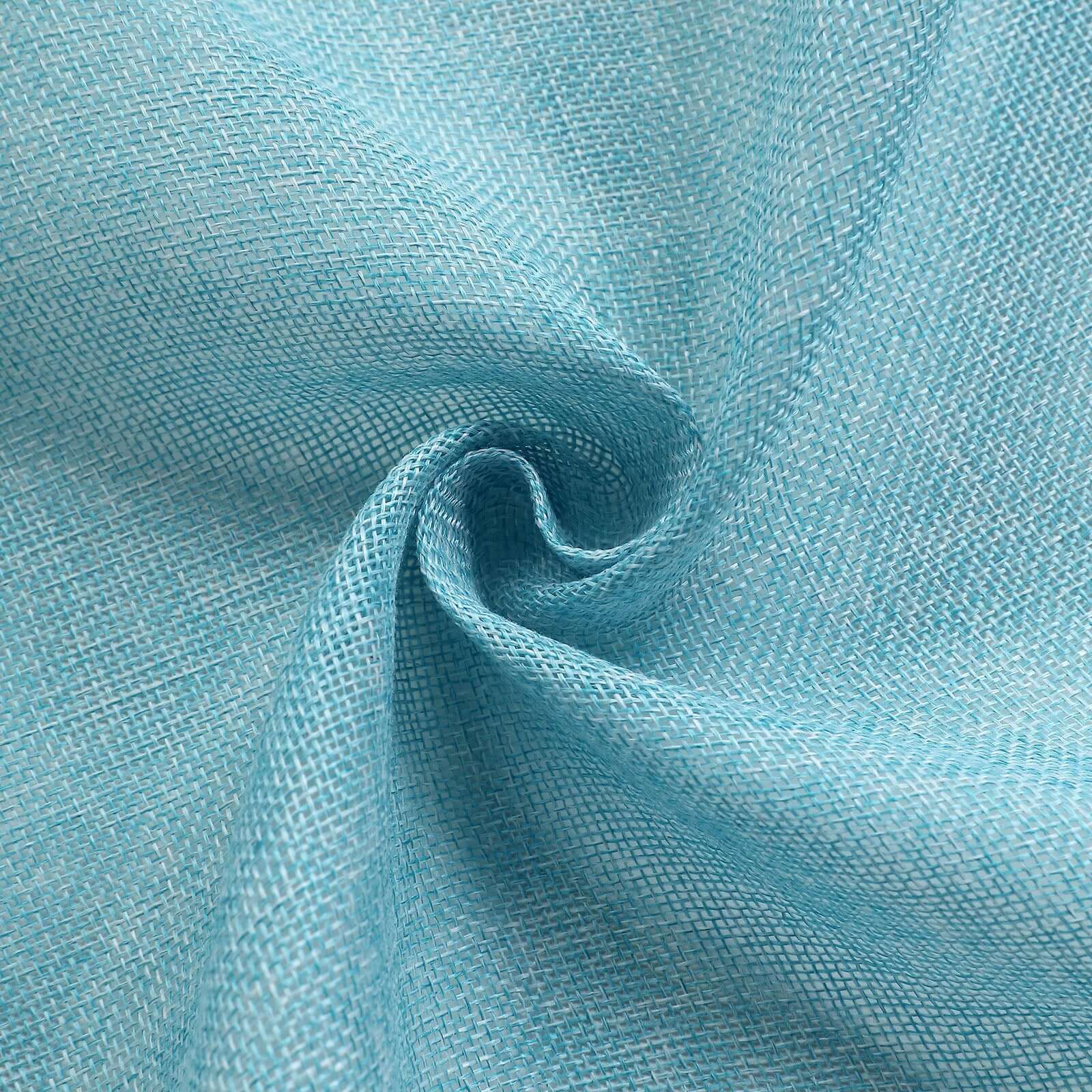 14"x108" Turquoise Boho Chic Rustic Faux Burlap Cloth Table Runner