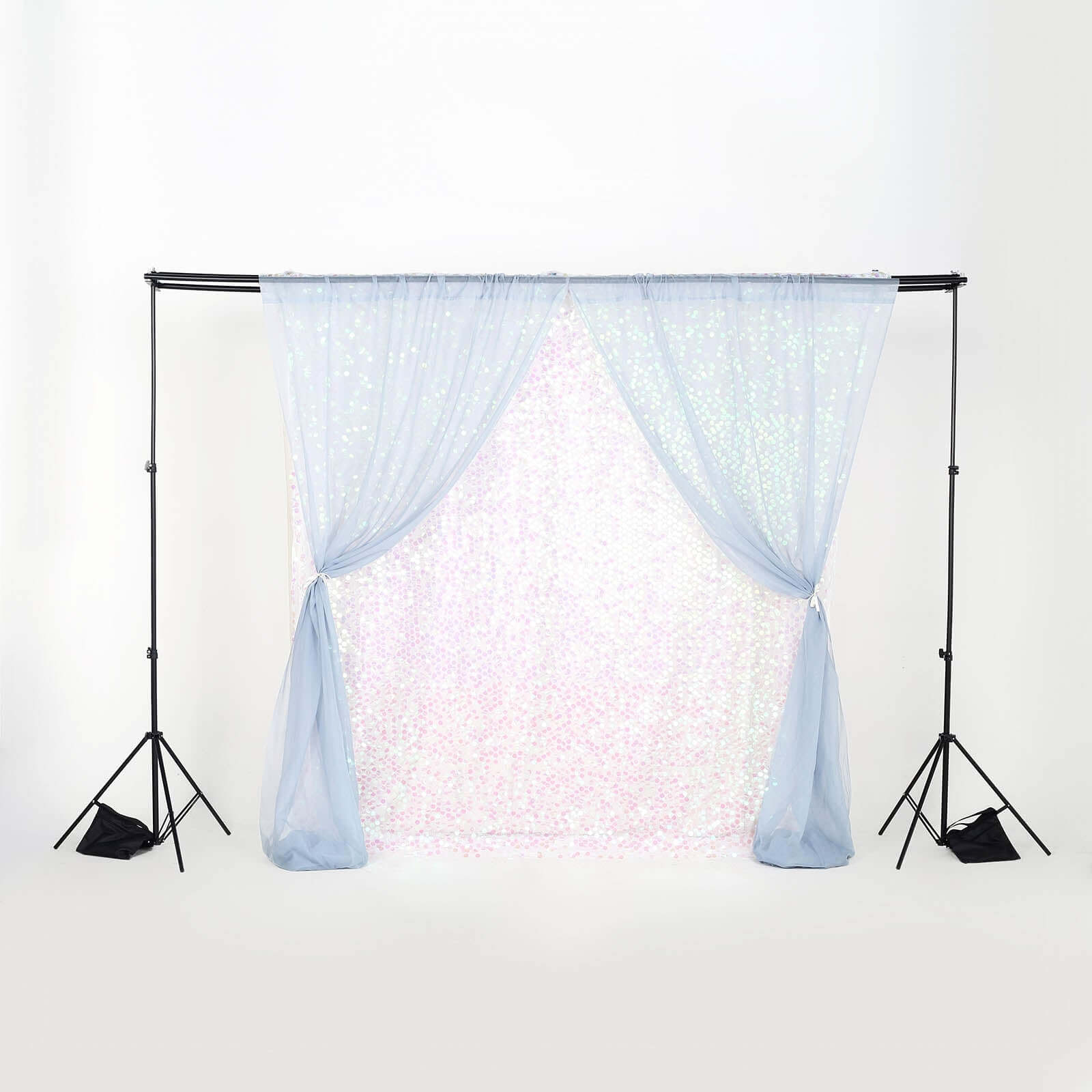 8ftX10ft Metal Triple Crossbar Adjustable Photography Backdrop Stand