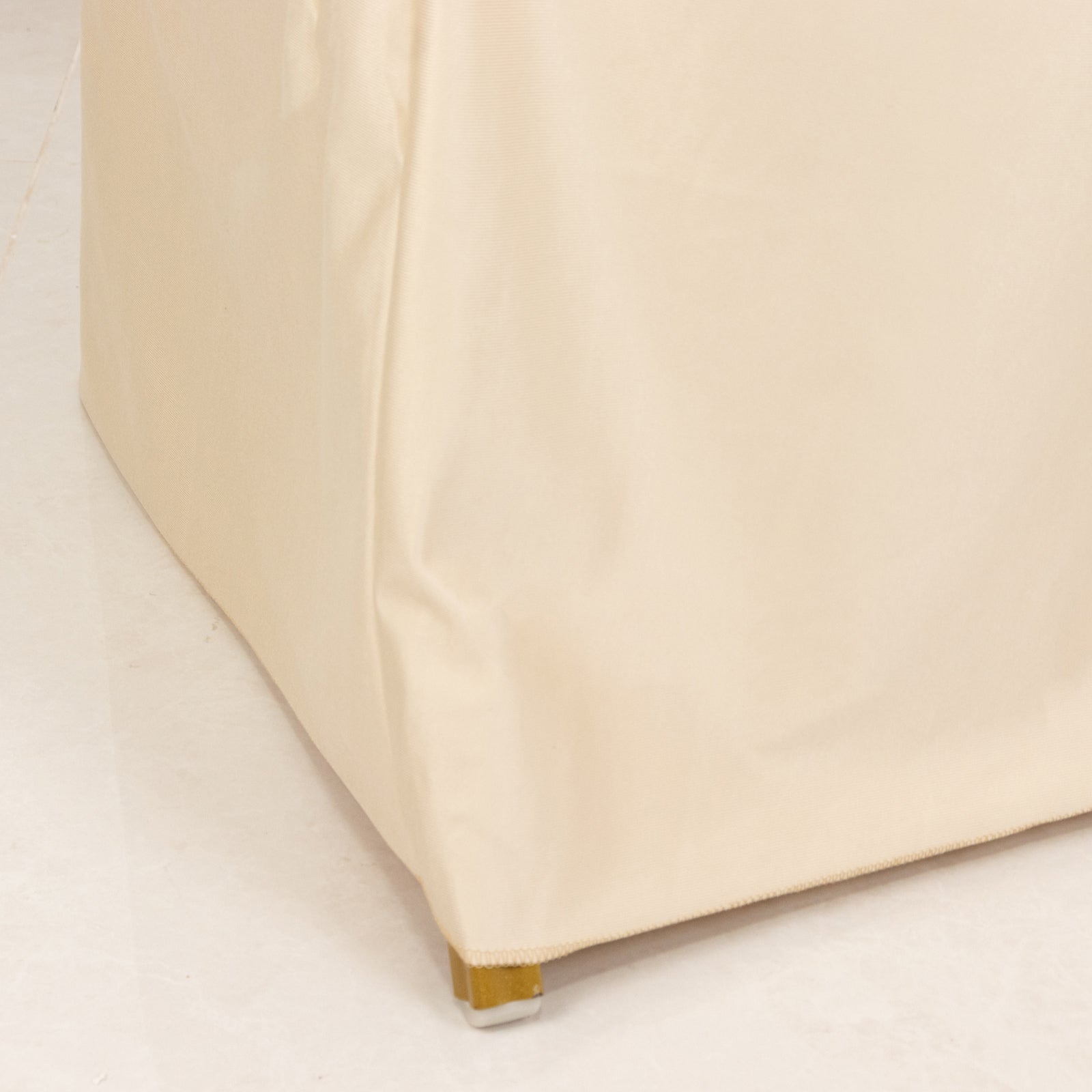 Scuba Stretch Chair Cover Beige for Banquet Chairs Slim Fit Design - Wrinkle Free and Durable Slipcover