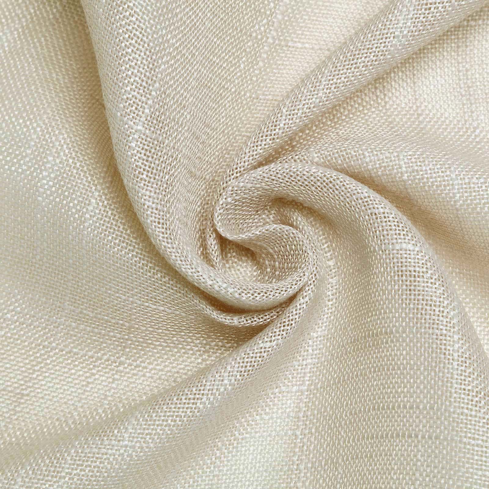 5 Pack Linen Chair Sashes 6"x108" Slubby Textured Beige - Durable Wrinkle-Resistant Decor