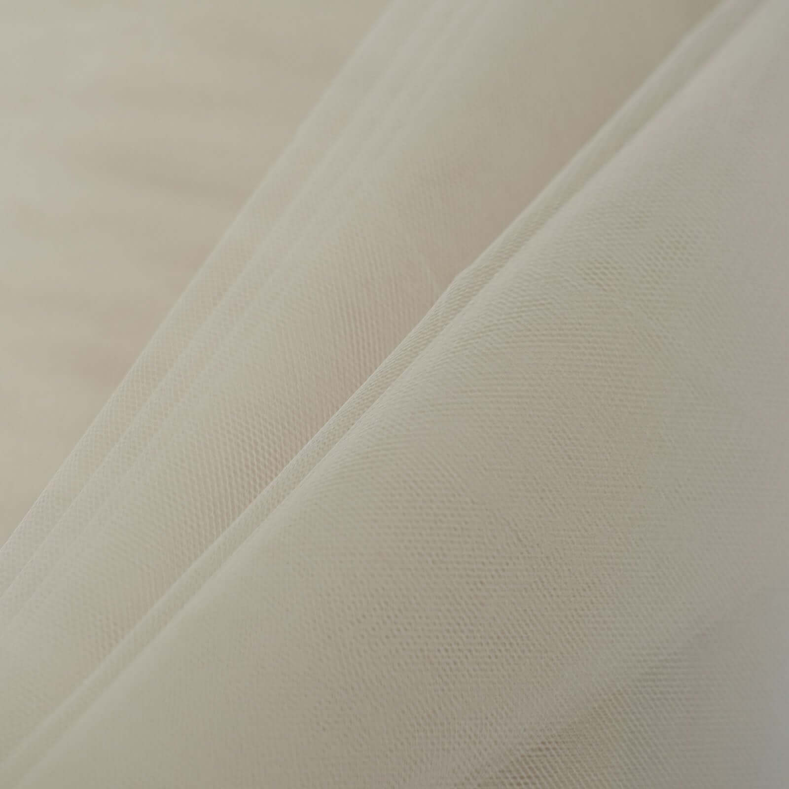 108"x50 Yards Beige Tulle Fabric Bolt, DIY Craft Fabric Roll