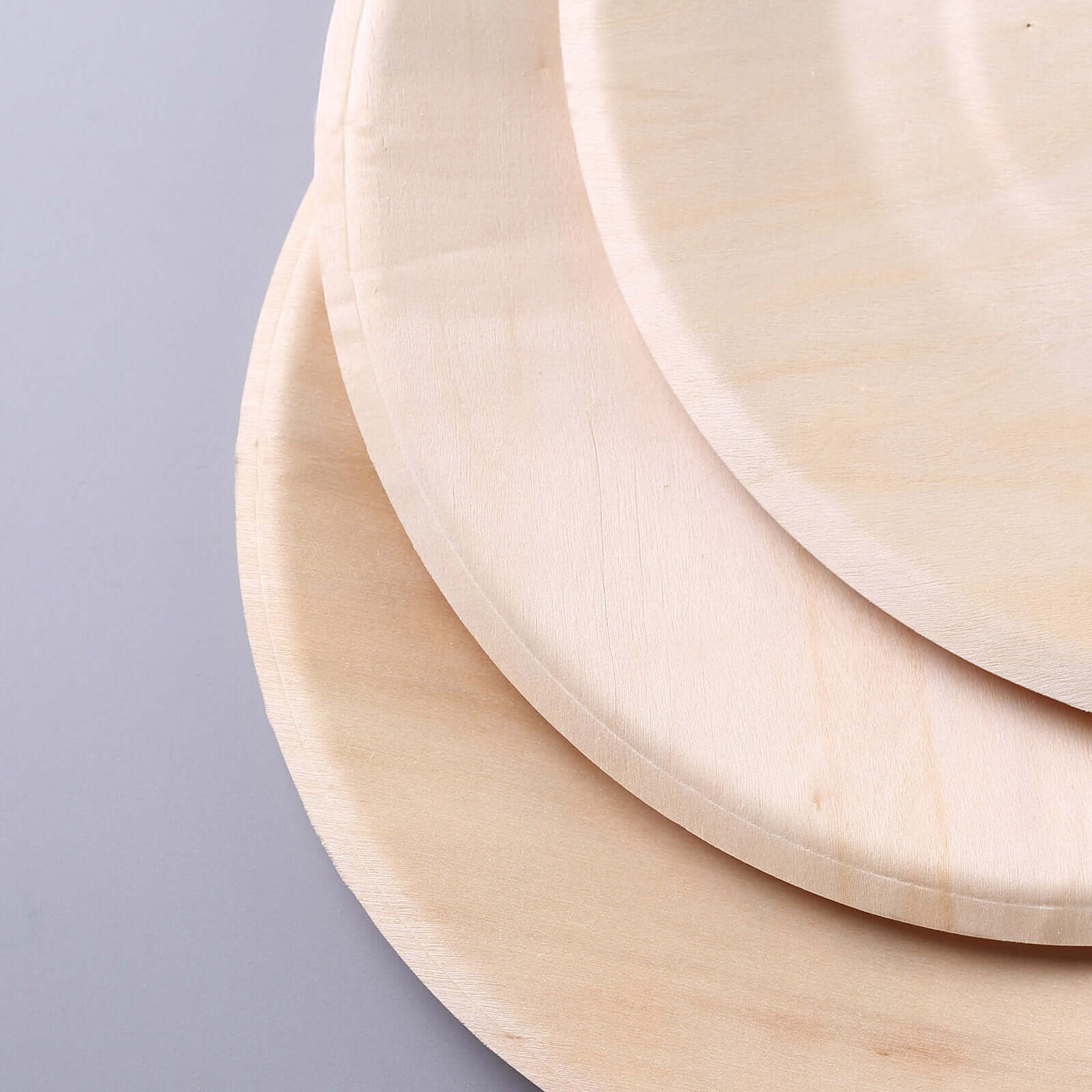 25-Pack Birchwood 9" Round Dinner Plates - Natural Eco Friendly Wooden Disposable Plates for Farmhouse-Style Events, Parties & Gatherings