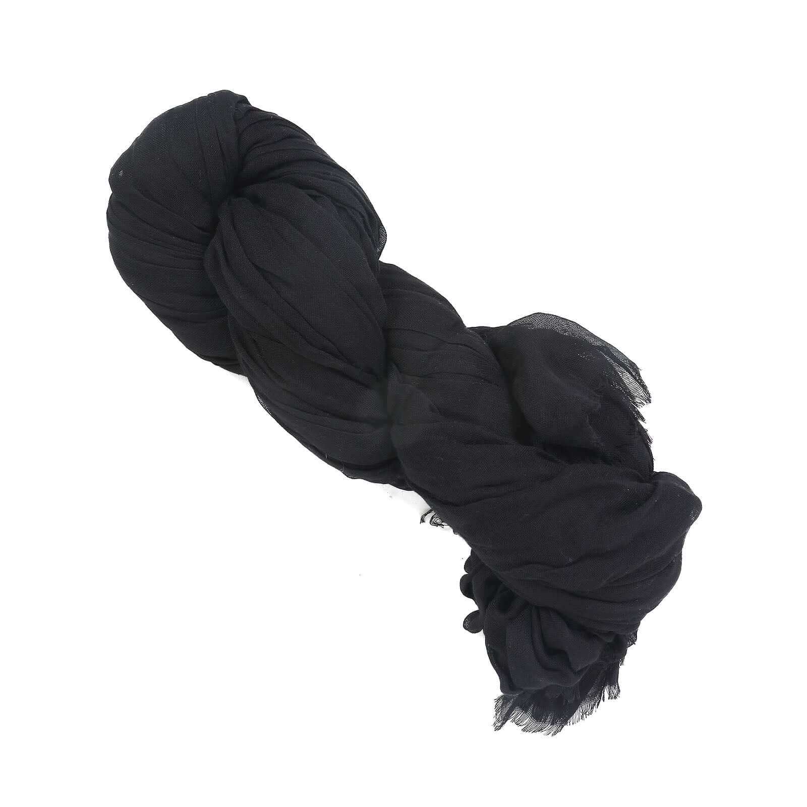 20ft Black Gauze Cheesecloth Fabric Wedding Arch Drapery, Window Scarf Valance, Boho Decor Arbor Curtain Panel