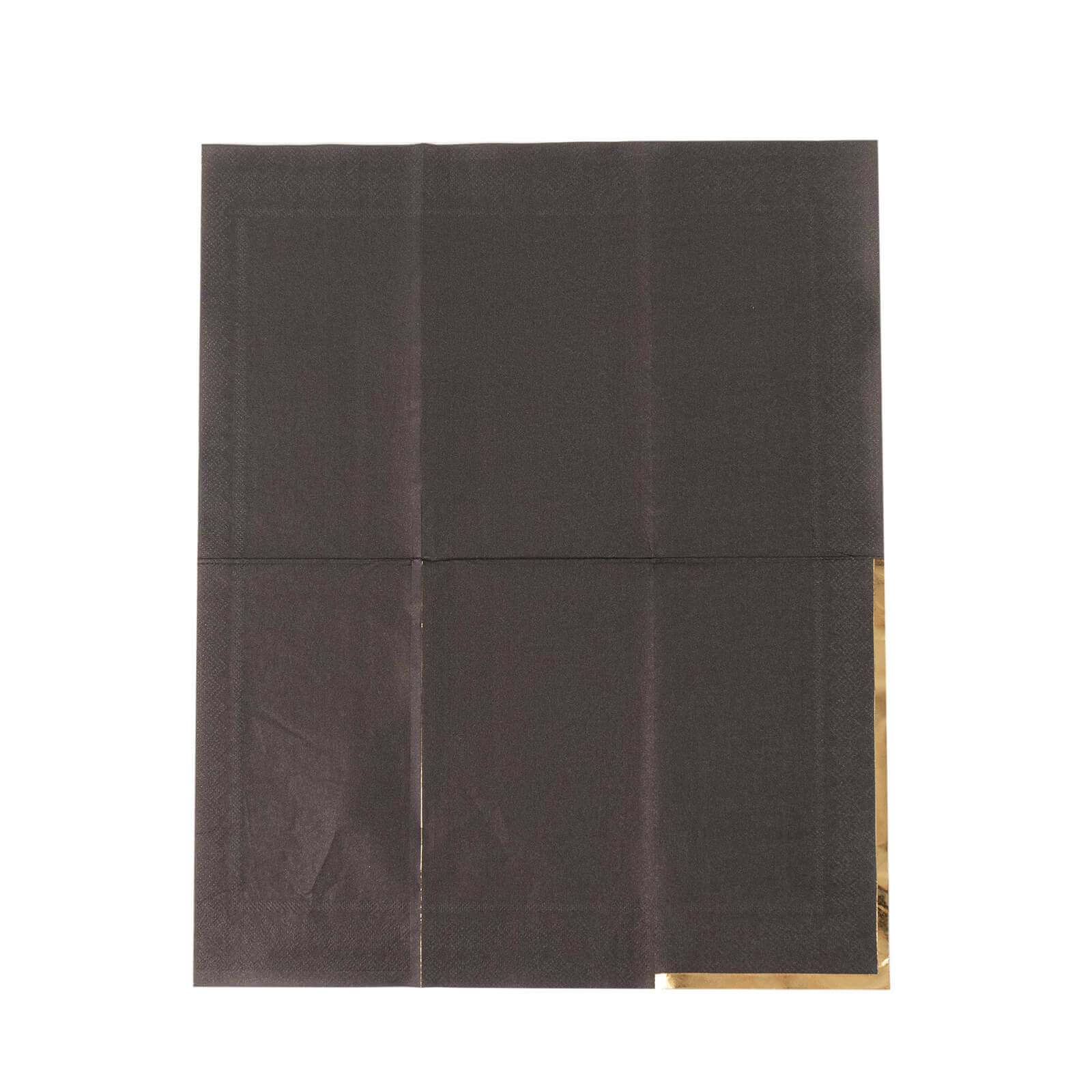 50-Pack Paper Dinner Napkins Black with Gold Foil Edge 2 Ply - Stylish Disposable Napkins for Parties