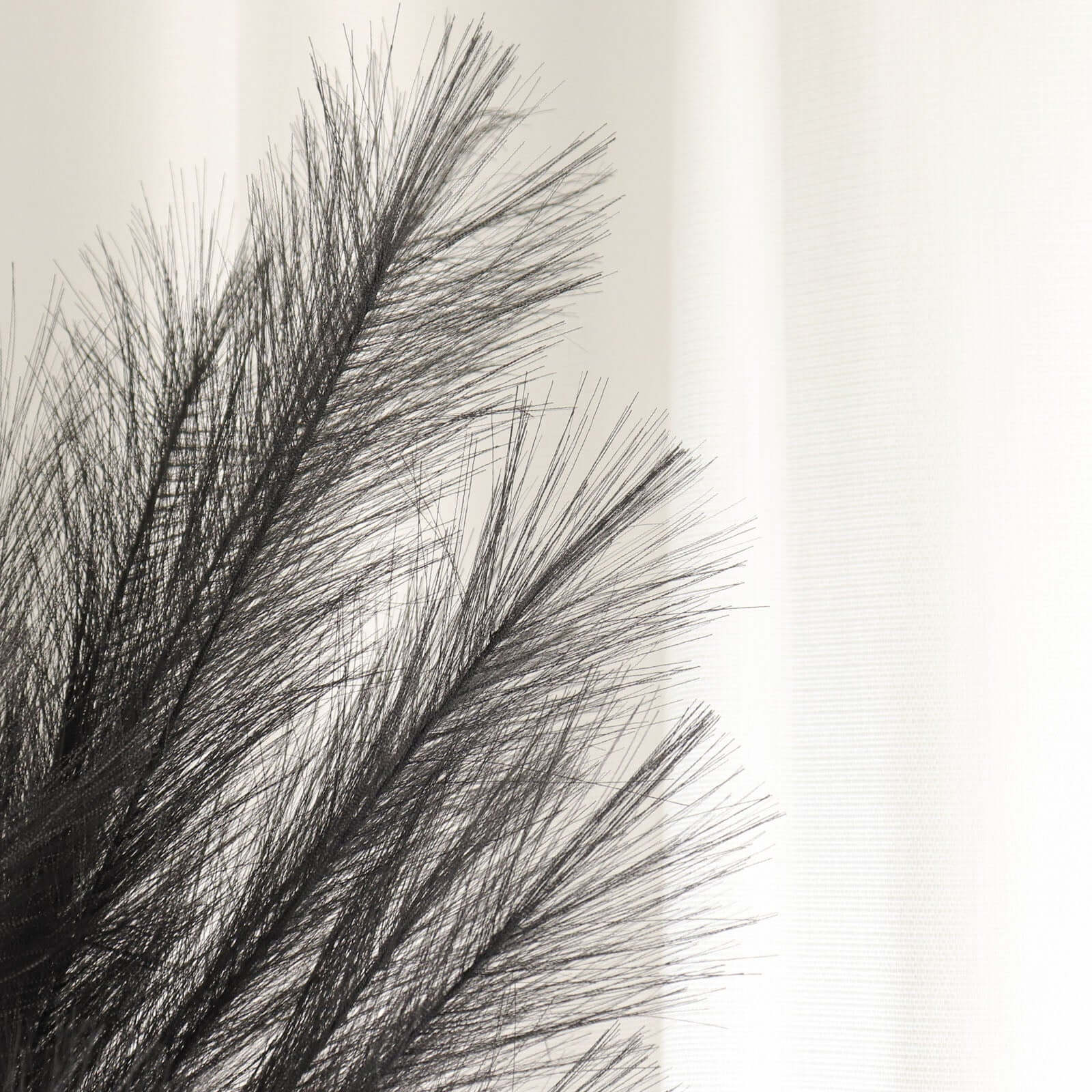 3 Stems Artificial Pampas Grass Decor Black - Soft Realistic Faux Ornamental Grass Branches for Rustic Boho Chic Backdrops Floral Styling & Vase Displays 44"
