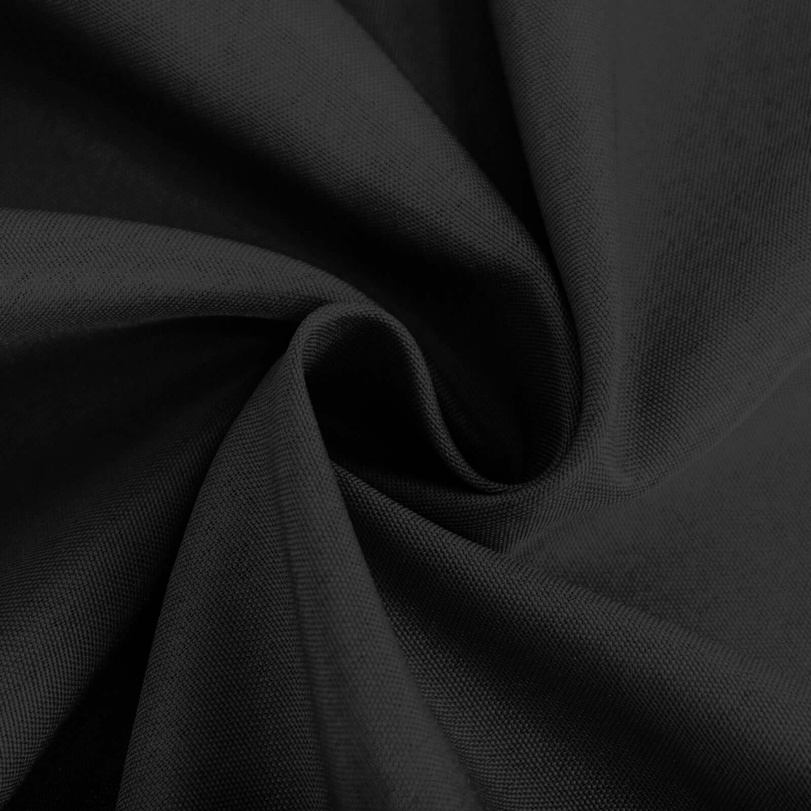 Premium Polyester 70" Round Tablecloth Black - Stain and Wrinkle-Resistant 220GSM Table Cover