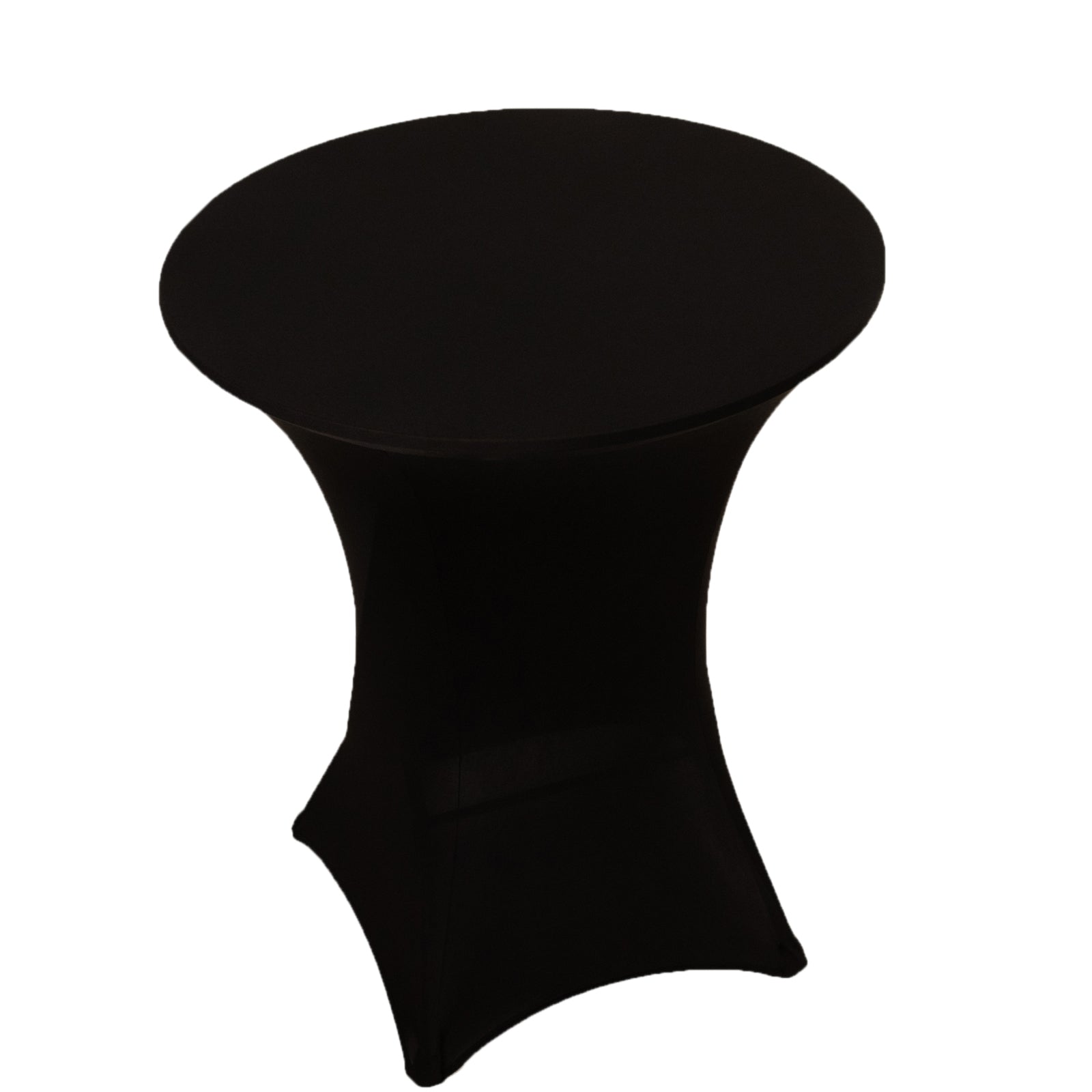 Spandex 33"-36" Round Cocktail Table Cover Black - Easy to Maintain Stretch Fitted Highboy Tablecloth