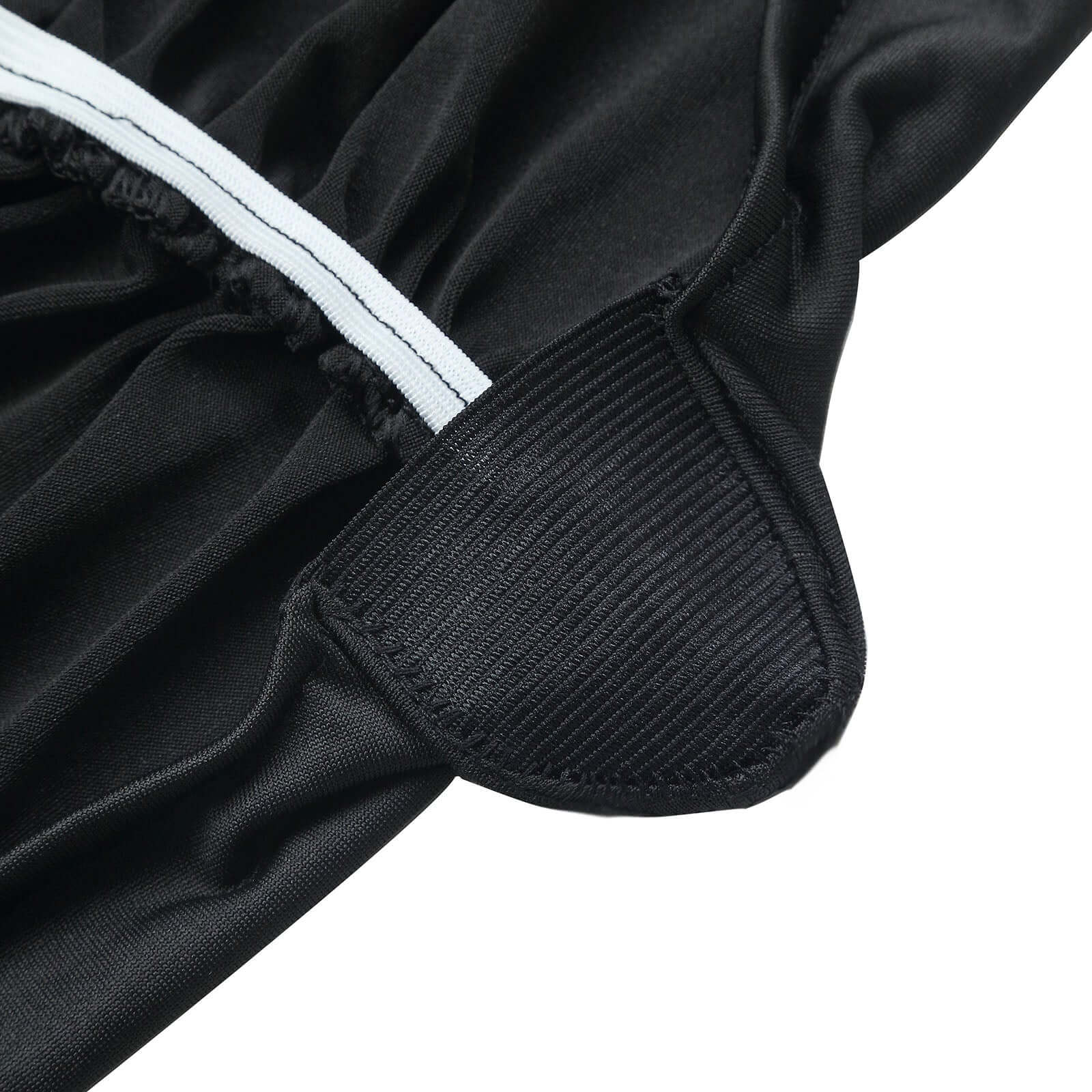 Heavy Duty Spandex 32" Fitted Round Cocktail Table Cover Black Ruched Pleated - Durable Stretch Design