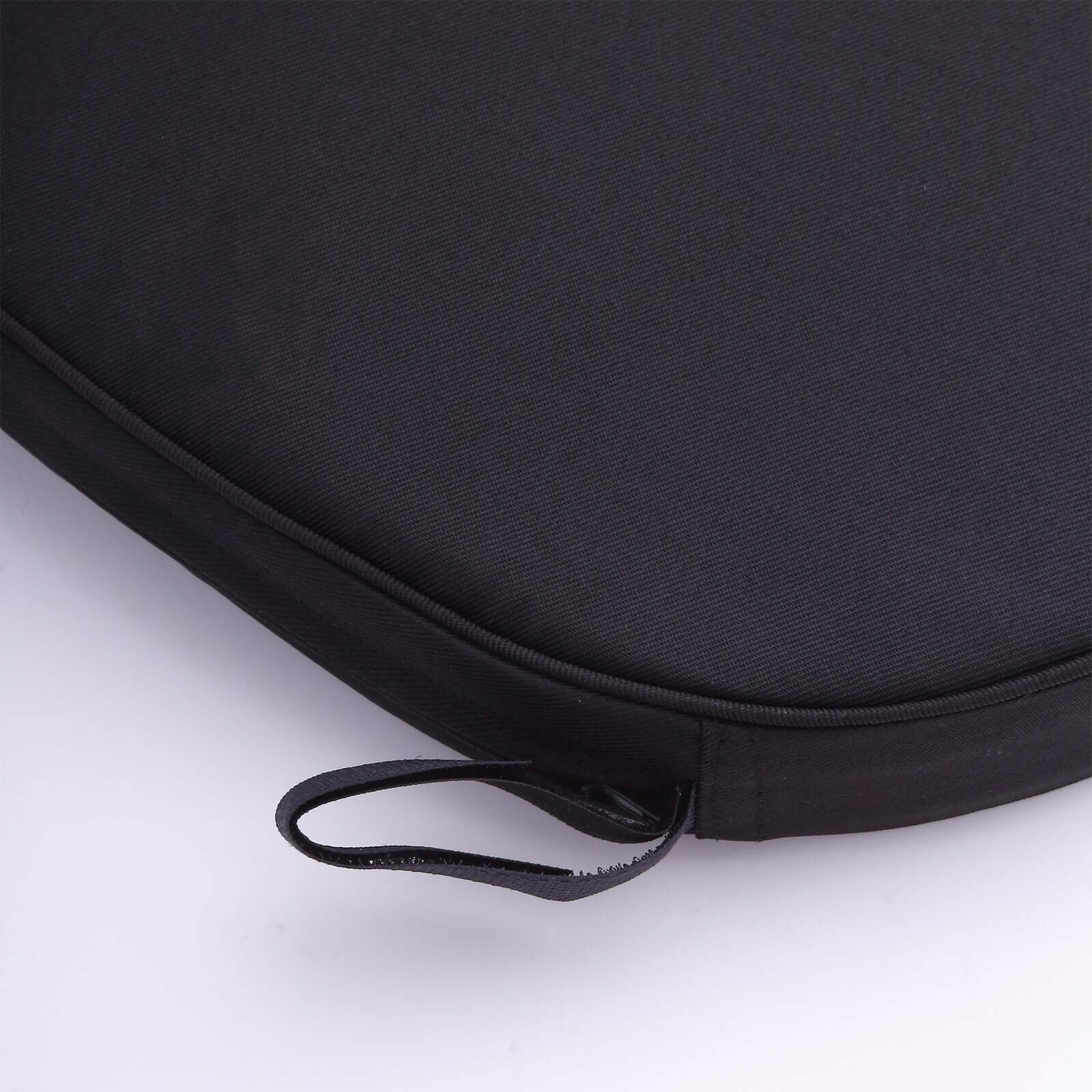Chiavari Chair Cushion with 1.5" Thick Memory Foam and Ties Black - Stylish Removable Cover for Comfort