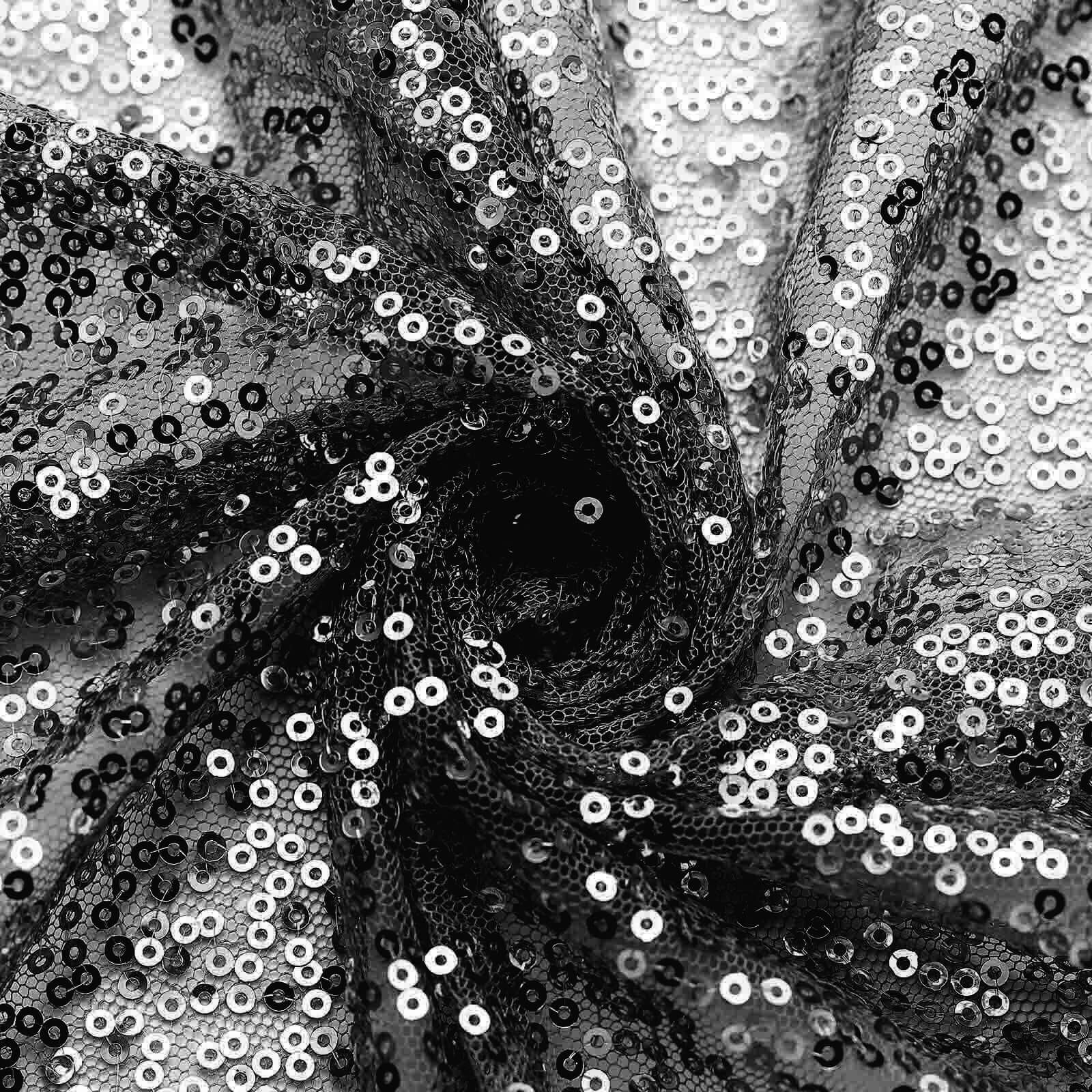Sequin 20"x20" Napkin Black - Shimmering Dinner Napkin