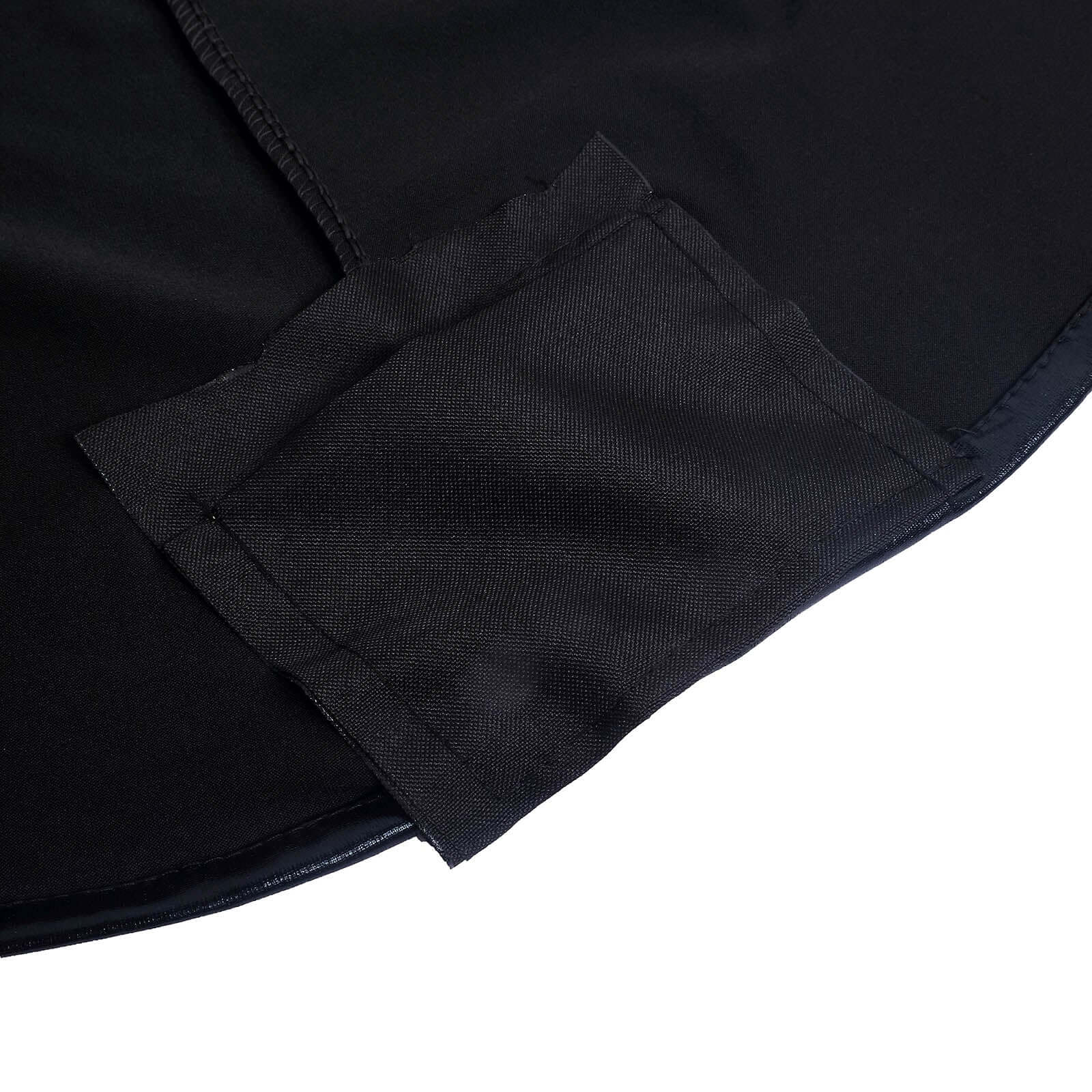 Metallic Spandex 32" Fitted Round Cocktail Table Cover Black Highboy Tablecloth - Stretch Fit & Water-Resistant