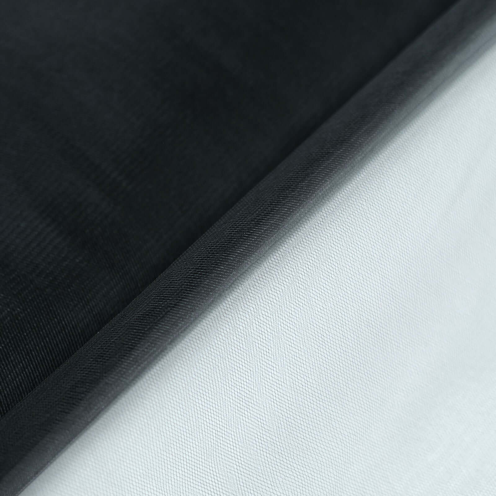 54"x40 Yards Black Tulle Fabric Bolt, DIY Crafts Sheer Fabric Roll