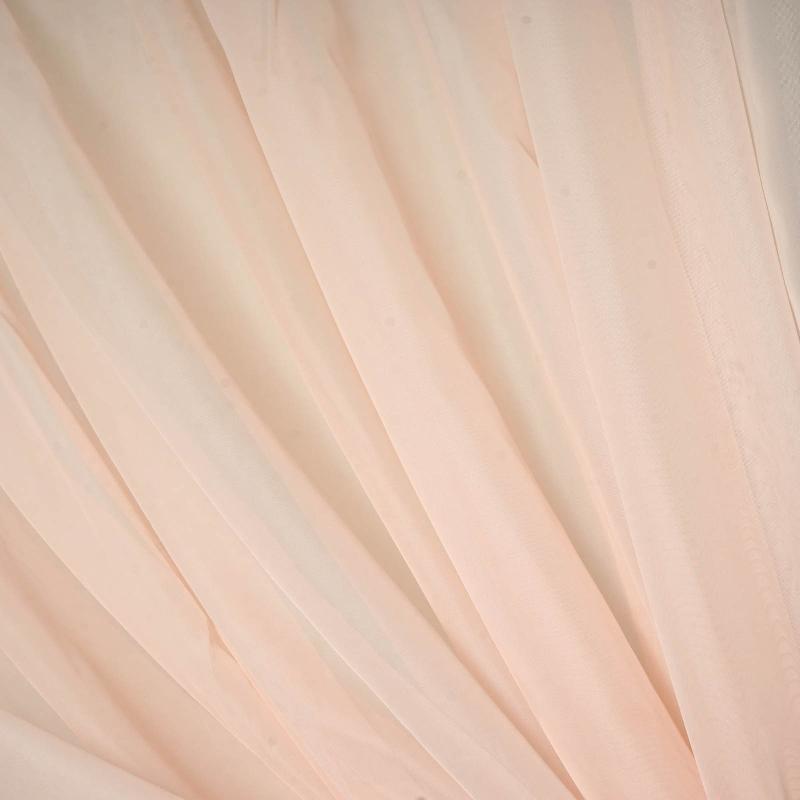 2 Pack Blush Sheer Chiffon Event Curtain Drapes, Durable Flame Resistant Premium Organza Backdrop Event Panels With Rod Pockets - 10ftx10ft