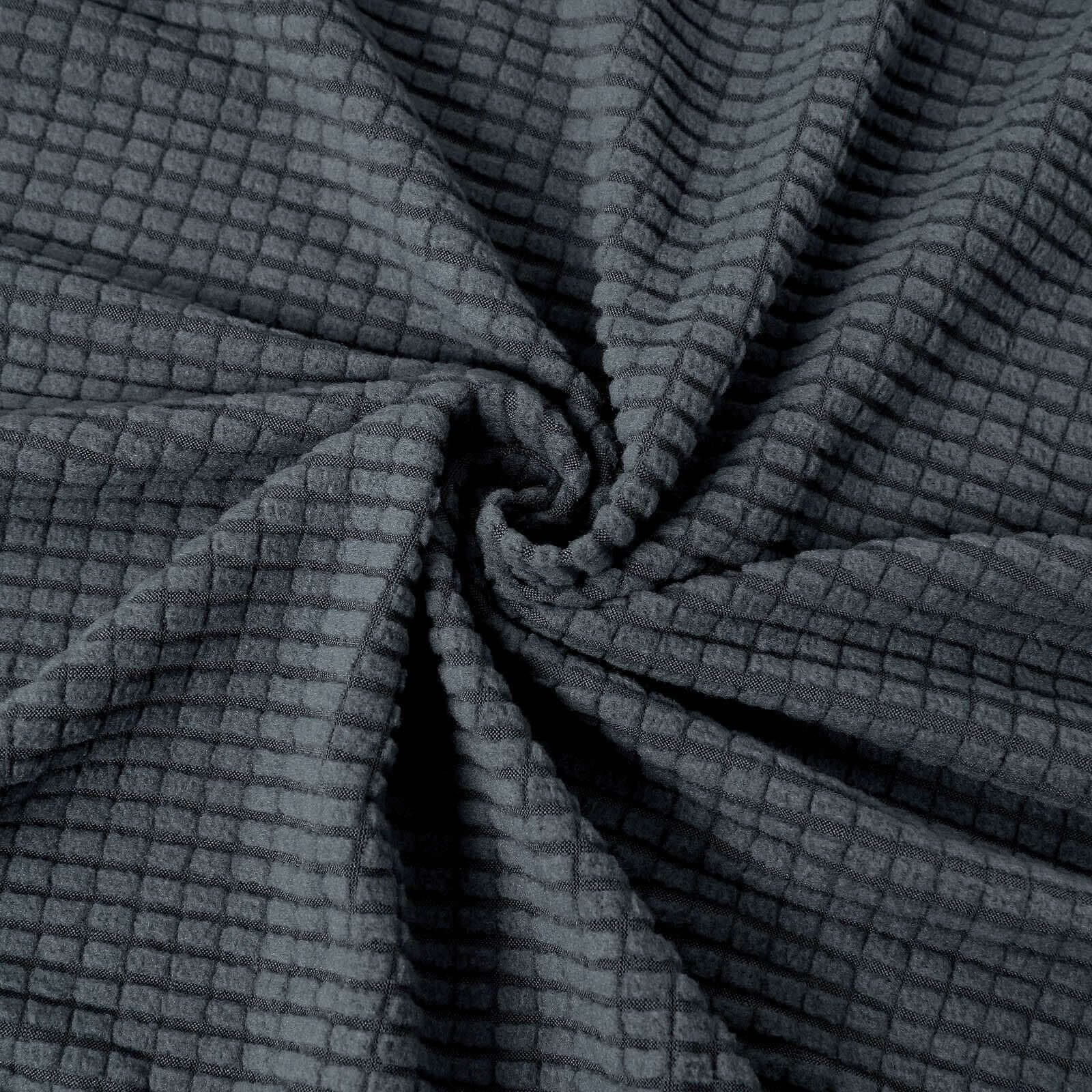 Spandex Slipcover with Jacquard Style for Loveseat Sofa Charcoal Gray - 1-Piece Easy Fit Fitted Design
