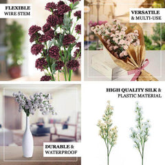 2 Bushes 33" Lavender Lilac Artificial Chrysanthemum Mum Flower Bouquets