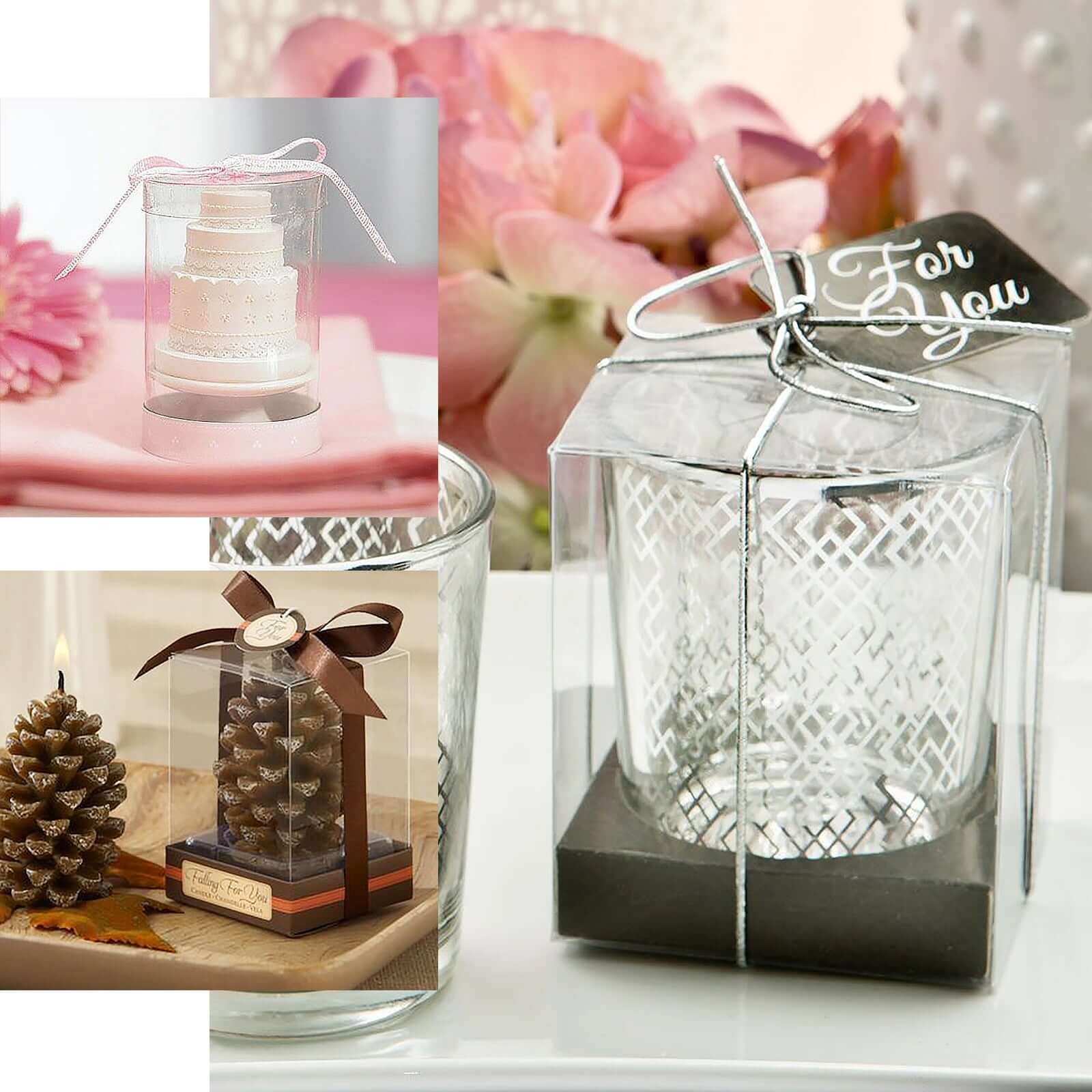 25 Pack 5"x4" Clear Plastic Heart Shaped Party Favor Boxes, Transparent Cupcake Candy Display Gift Boxes