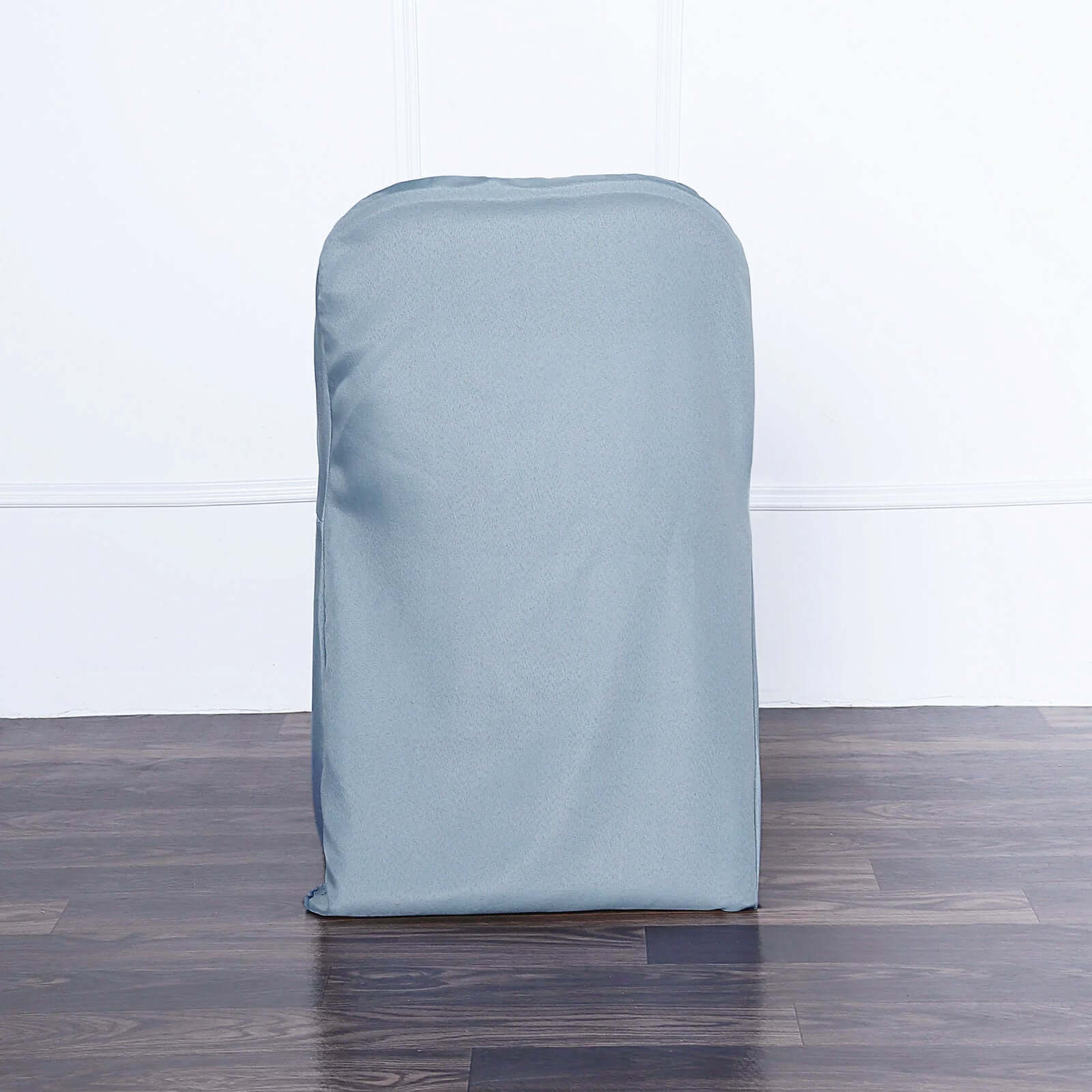Polyester Slip On Folding Chair Covers Dusty Blue - Stain-Resistant Reusable Durable Fabric