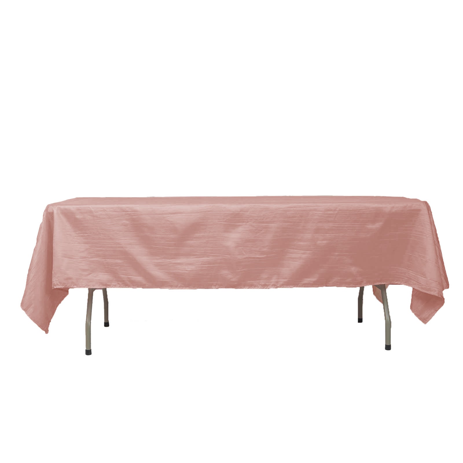 Taffeta 60"x102" Rectangle Tablecloth Dusty Rose - Accordion Crinkle Table Cover