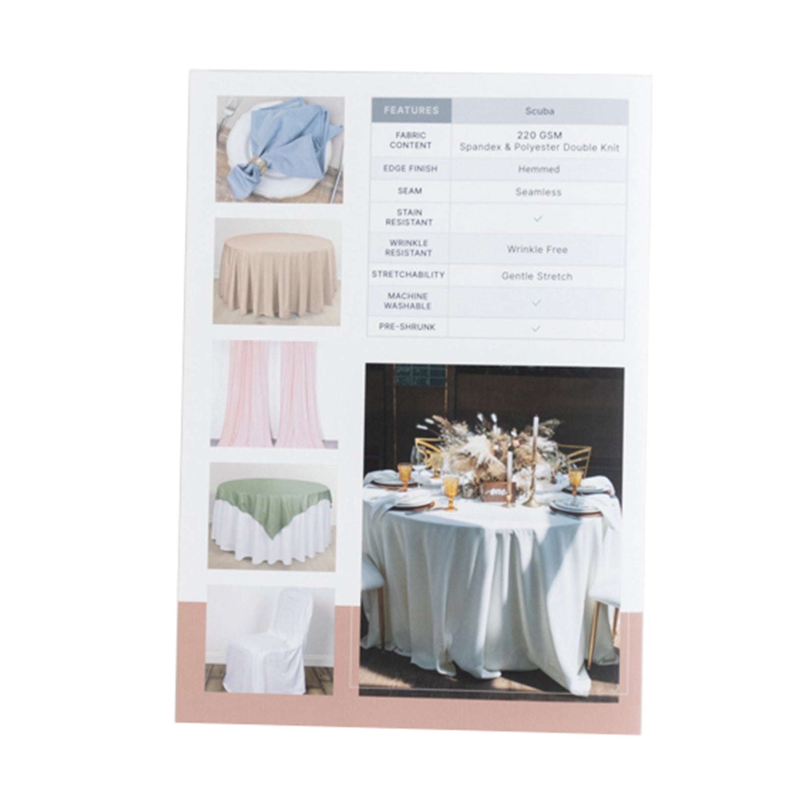 Scuba Polyester Fabric Sample Book - 30 Colors, High-Quality Swatches for Upholstery, Sewing and Craft Projects