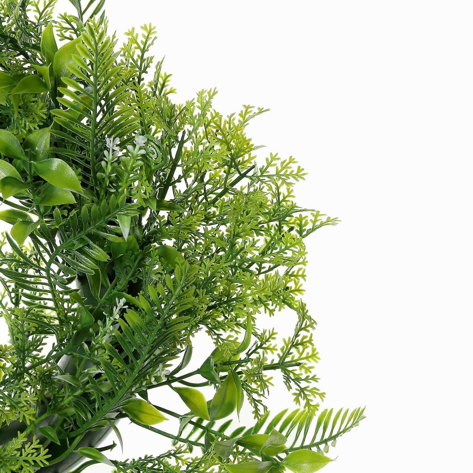 2 Pack 4" Green Artificial Fern Leaf Mix Pillar Candle Ring Wreaths