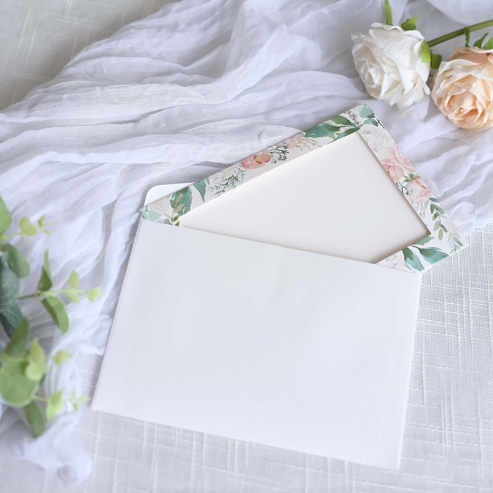25-Pack Thank You Cards White Pink Peony Floral Design with Envelopes - Picture Insert Invitation Cards for Parties & Milestones 3.5"x5.5"