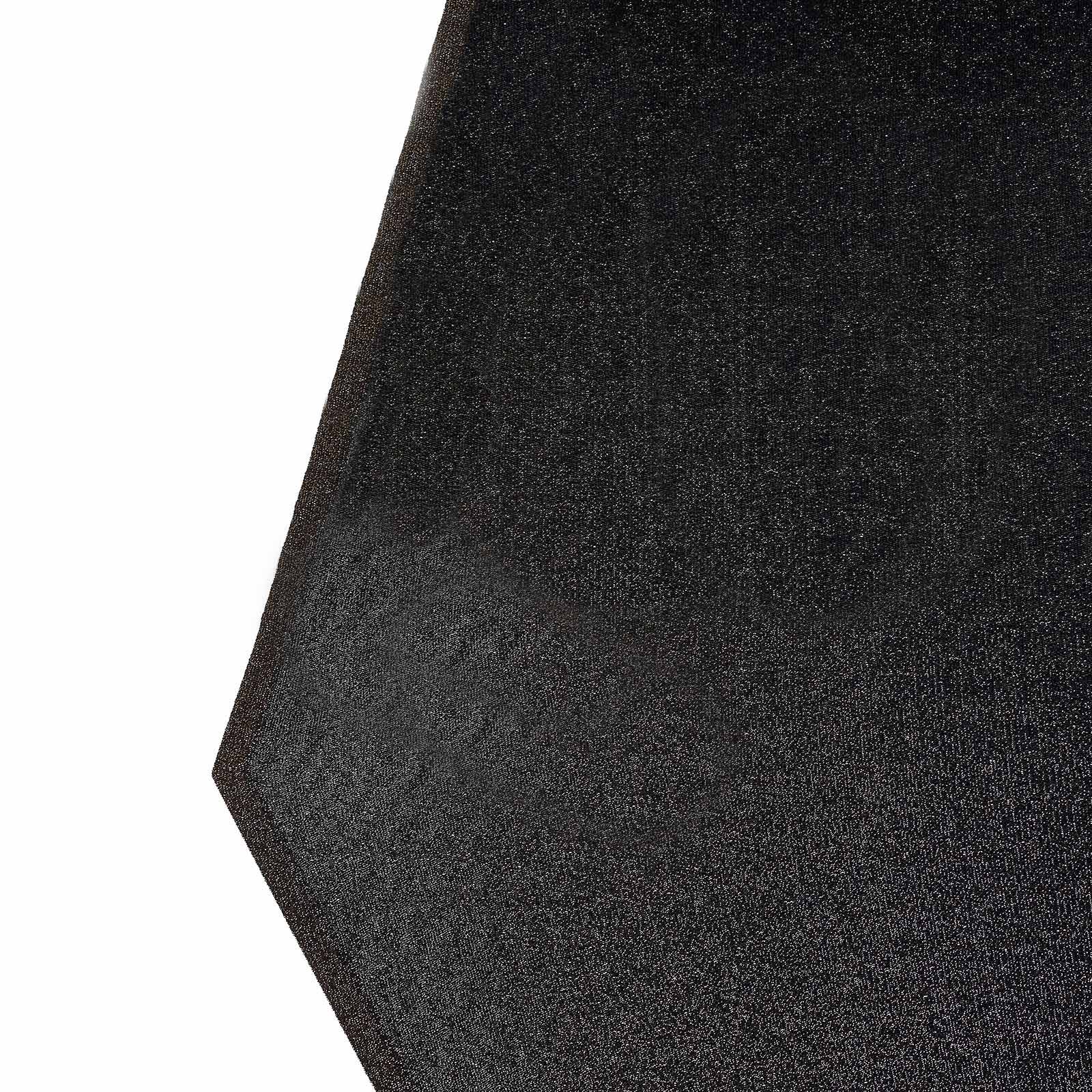 8ftx7ft Black Metallic Shimmer Tinsel Spandex Hexagon Wedding Arbor Cover, 2-Sided Backdrop