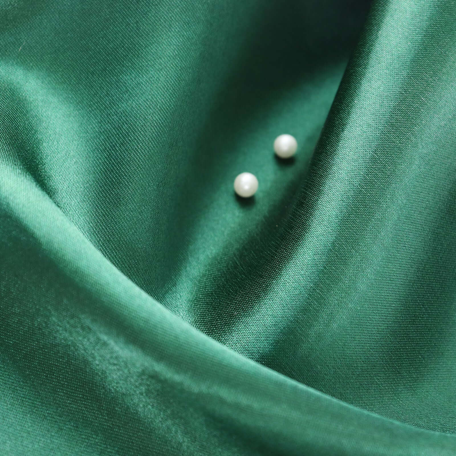 12"x10yd Hunter Emerald Green Satin Fabric Bolt, DIY Craft Wholesale Fabric