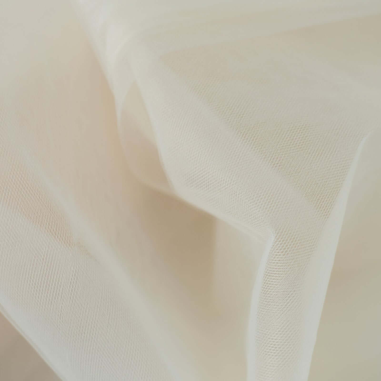 108"x50 Yards Ivory Tulle Fabric Bolt, DIY Craft Fabric Roll