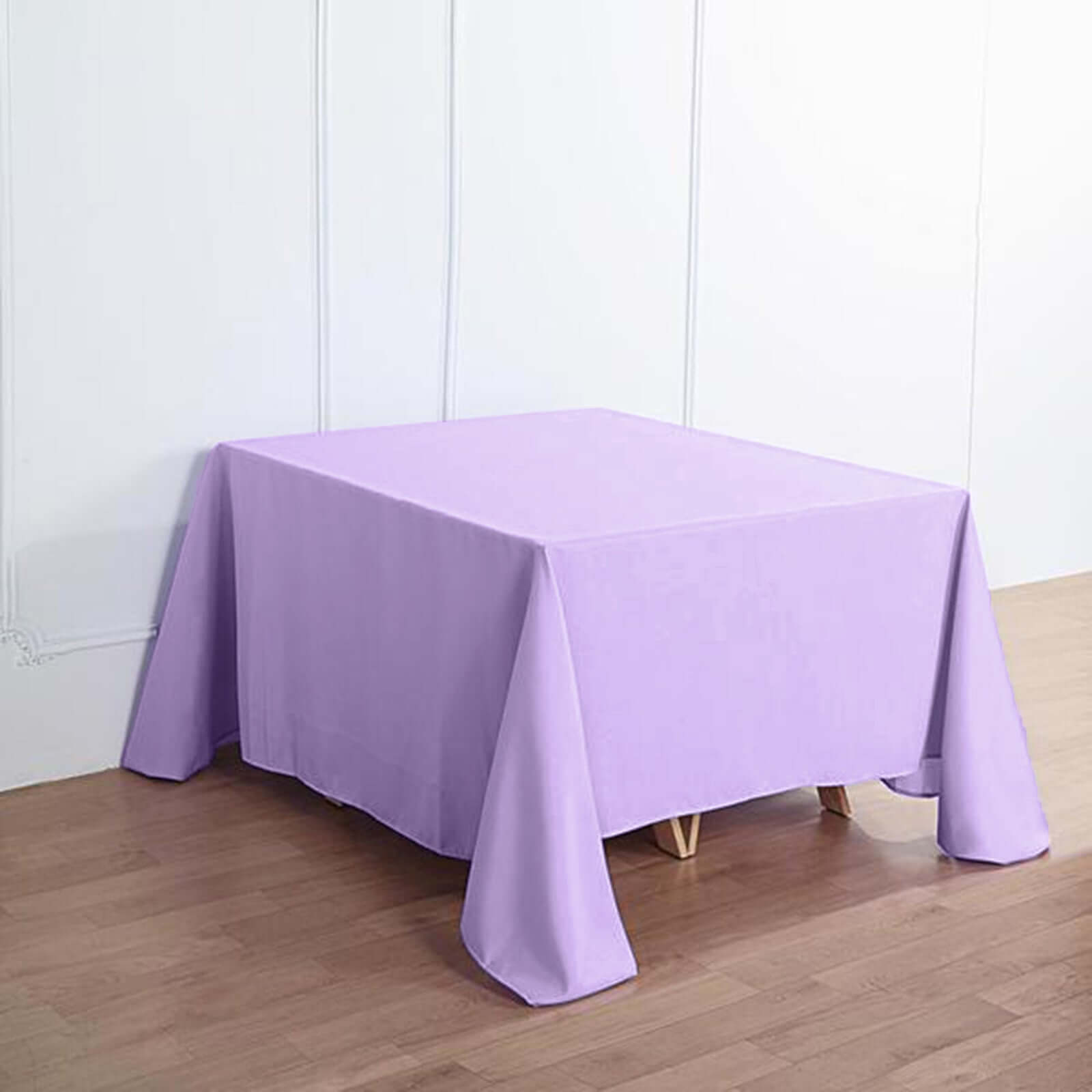 Polyester Square 90"x90" Tablecloth Lavender Lilac - Wrinkle-Resistant & Durable Table Cover