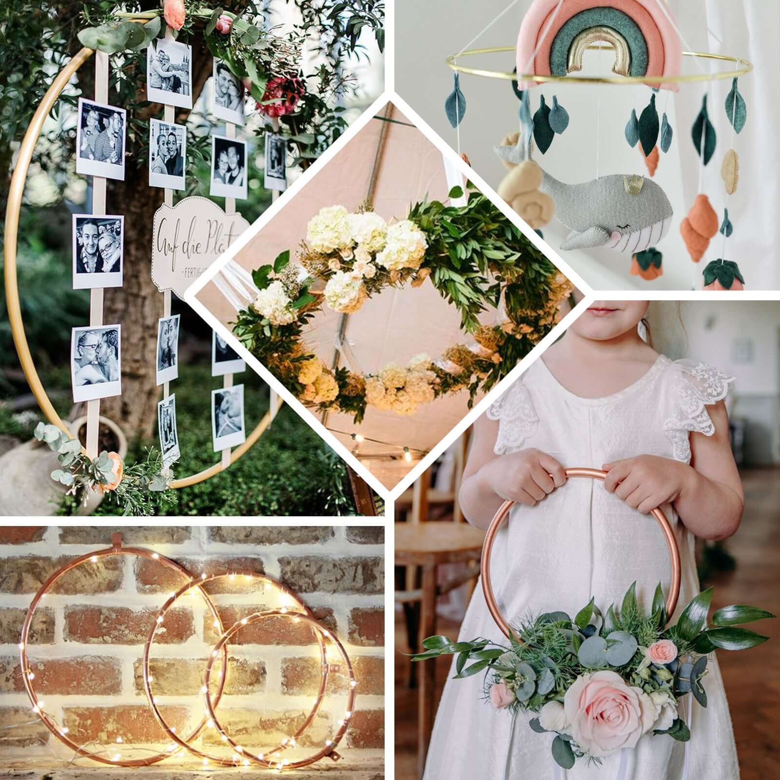 40" Gold Heavy Duty Metal Hoop Wreath, Floral Hoop