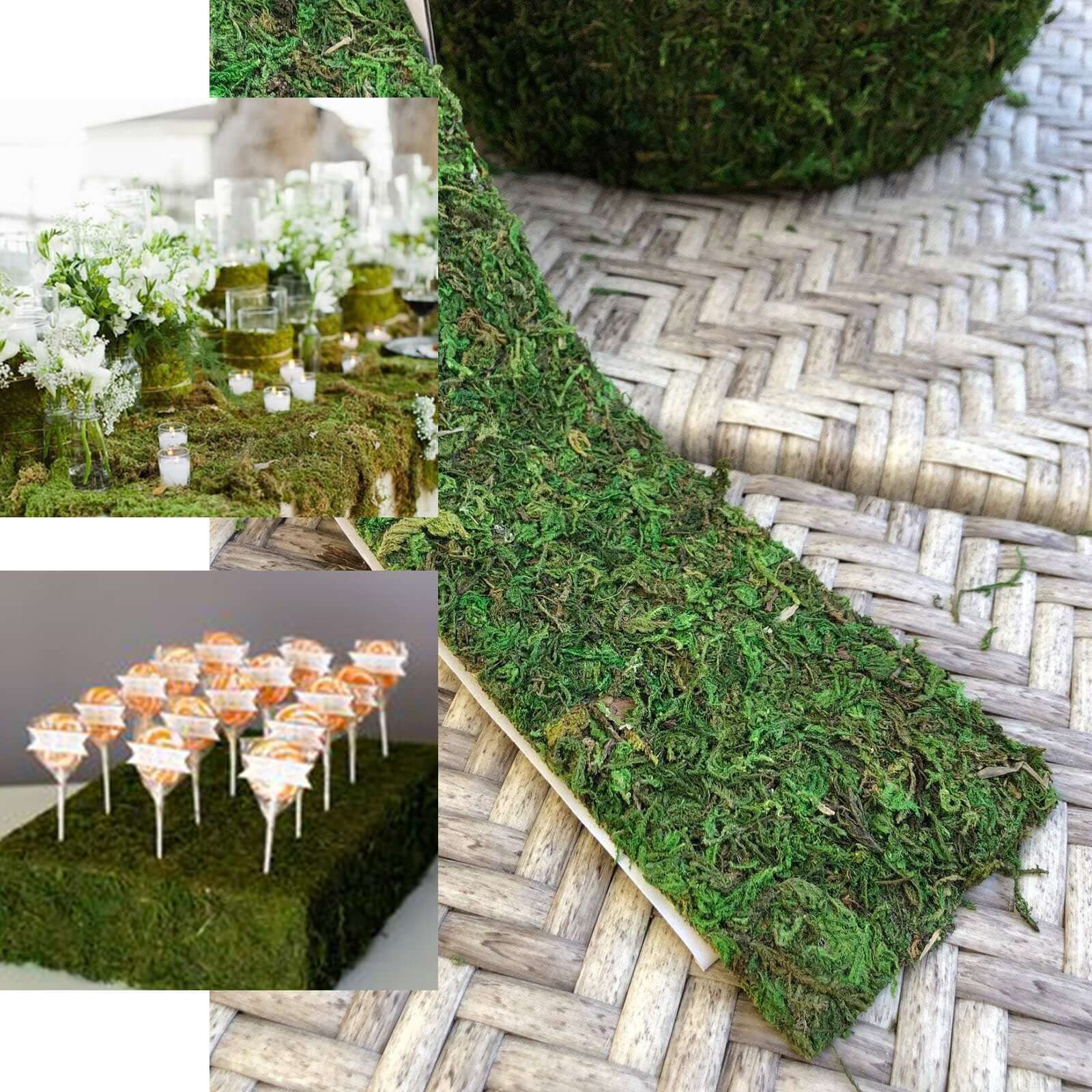 4ft 5" Wide Green Preserved Moss Ribbon Roll, DIY Craft Ribbon