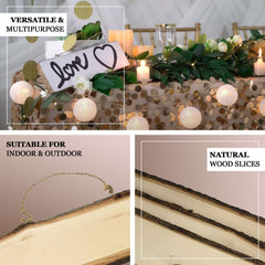 2 Pack 10"x4" Natural Blank Hanging DIY Wood Sign, Rectangle Wood Plaques