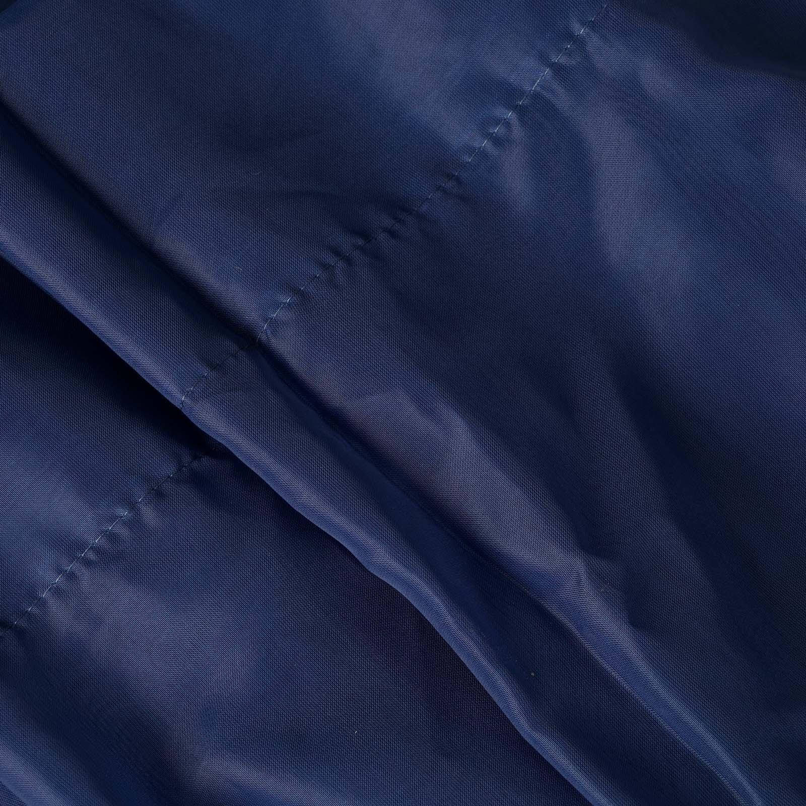 2 Pack Navy Blue Sheer Chiffon Event Curtain Drapes, Durable Flame Resistant Premium Organza Backdrop Event Panels With Rod Pockets - 10ftx10ft