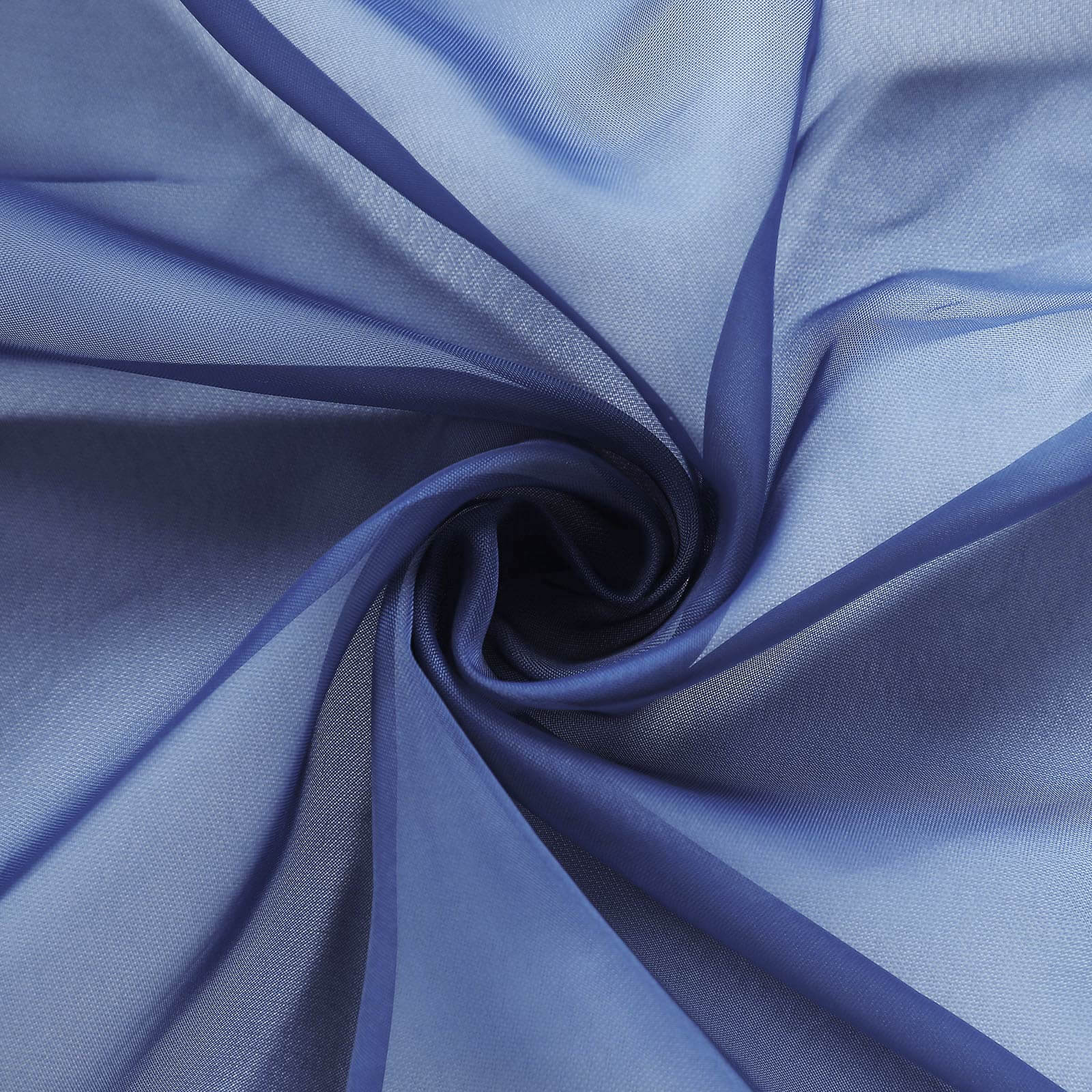 5 Pack Organza Chair Sashes Navy Blue - Reusable Sheer Chair Bows 6"x108"