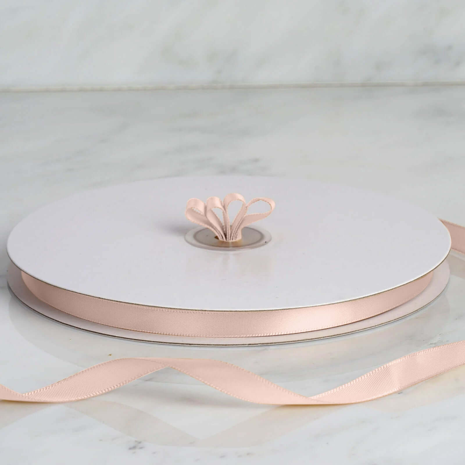 100 Yards 3 8" Nude Single Face Decorative Satin Ribbon
