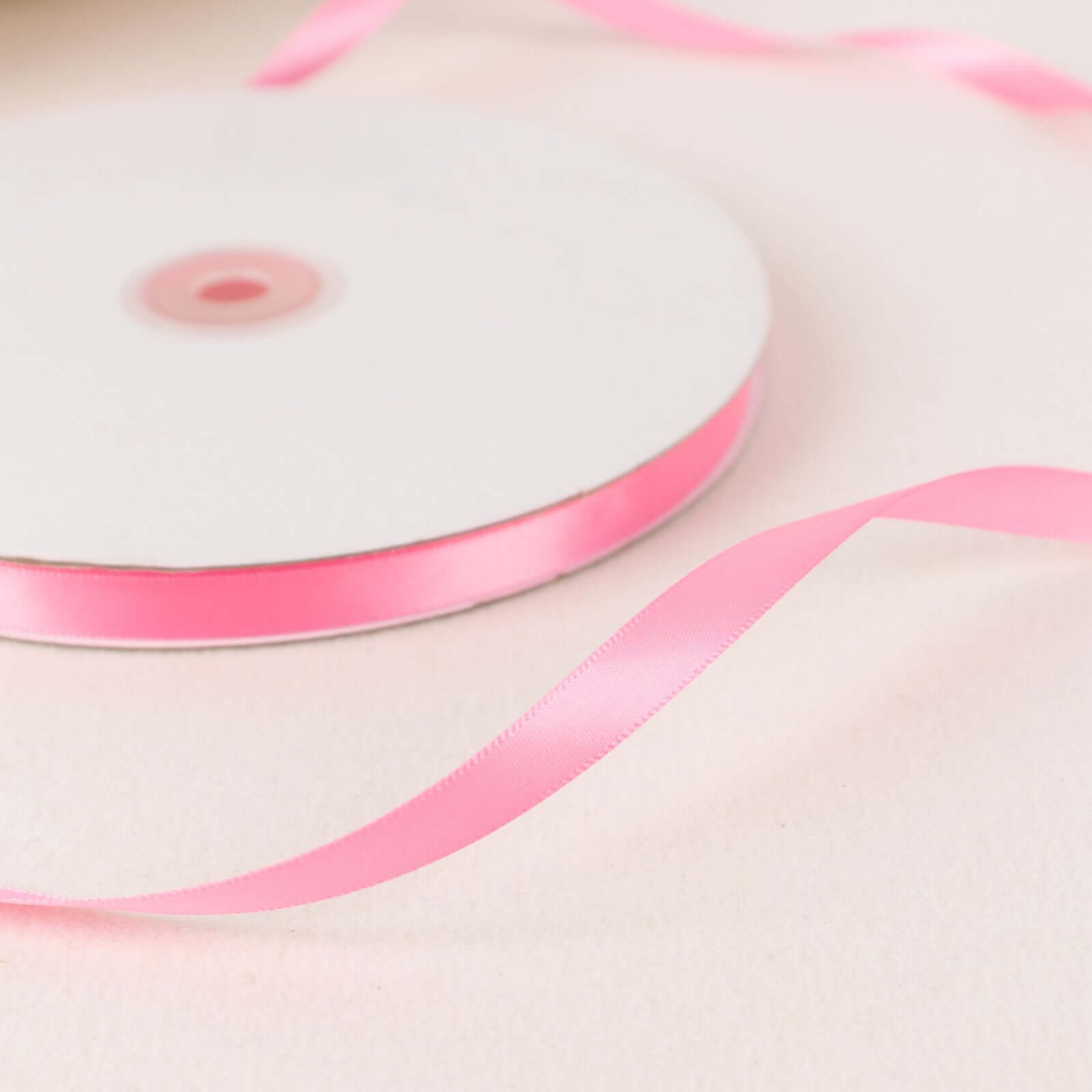 100 Yards 3 8" Pink Single Face Decorative Satin Ribbon