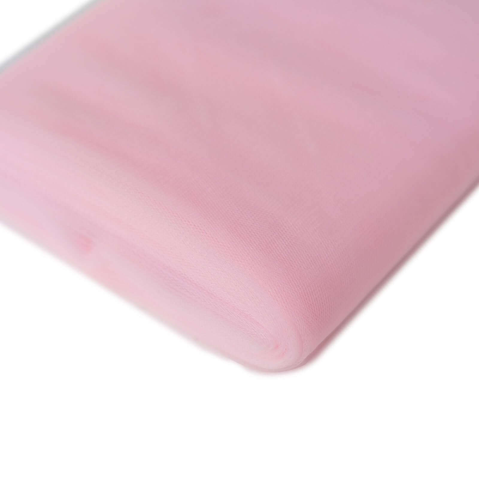54"x40 Yards Pink Tulle Fabric Bolt, DIY Crafts Sheer Fabric Roll