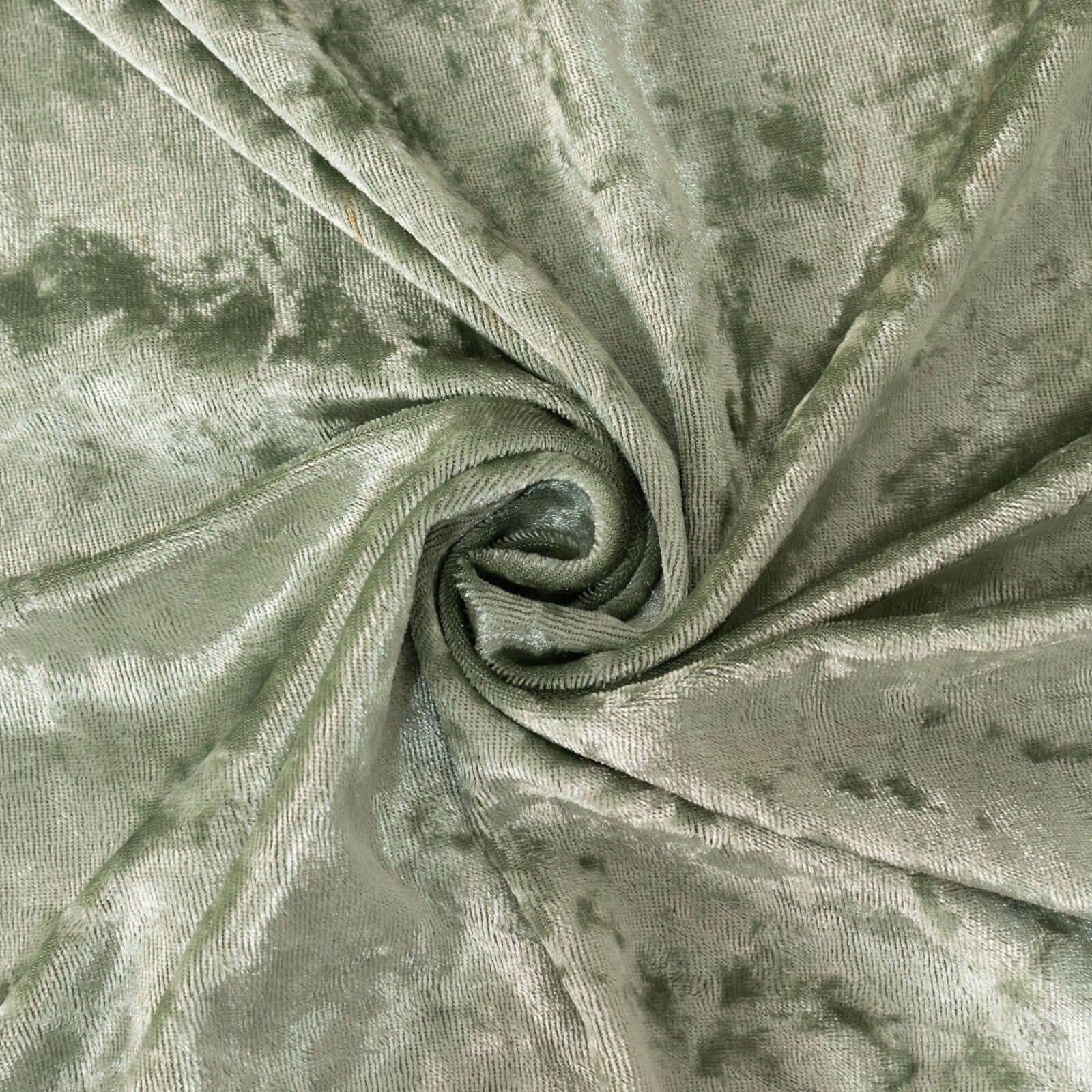 Premium Crushed Velvet 120" Round Tablecloth Sage Green - Reusable Soft & Stylish Seamless Table Cover