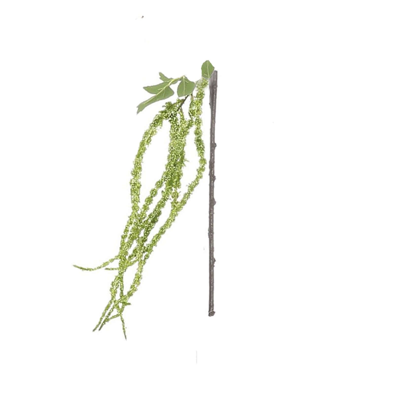 2 Pack Green Artificial Amaranthus Flower Stem Spray and Ivy Leaves 32"
