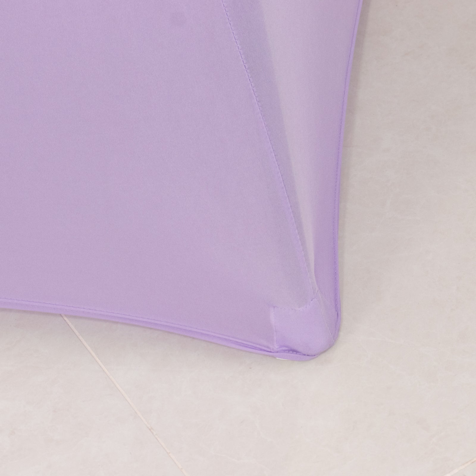 Spandex 24"-32" Round Cocktail Table Cover Lavender Lilac - Easy to Maintain Stretch Fitted Highboy Tablecloth