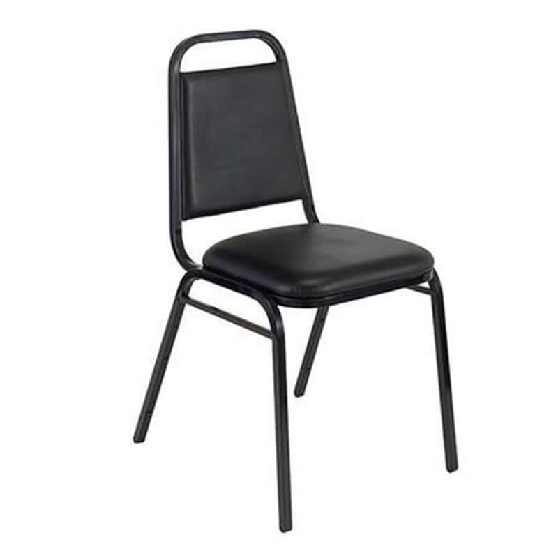 Polyester Chair Cover with Square Top for Banquet Chairs White - Durable Reusable Slip-On Cover for Weddings & Parties