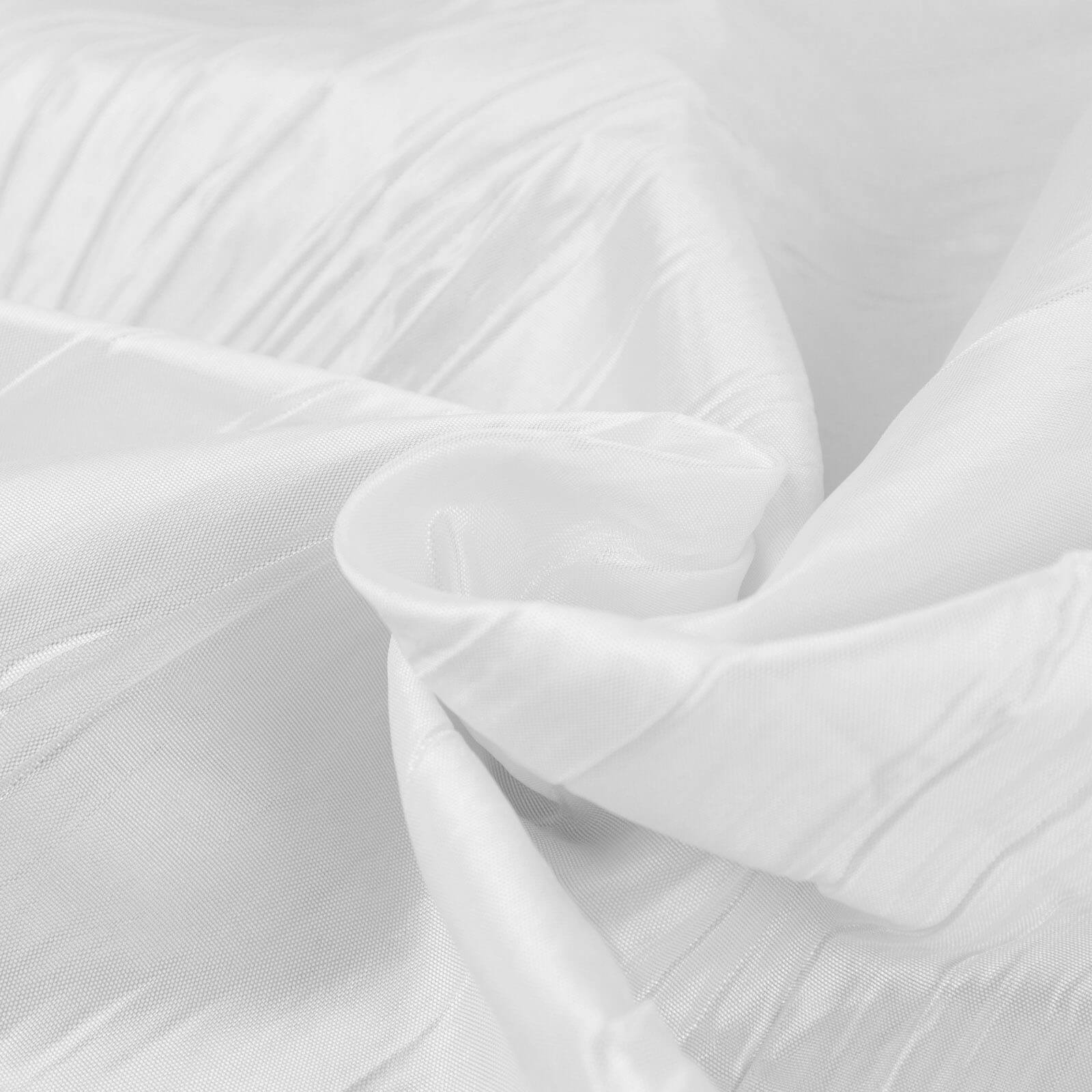 54"x10 Yards White Accordion Crinkle Taffeta Fabric Bolt